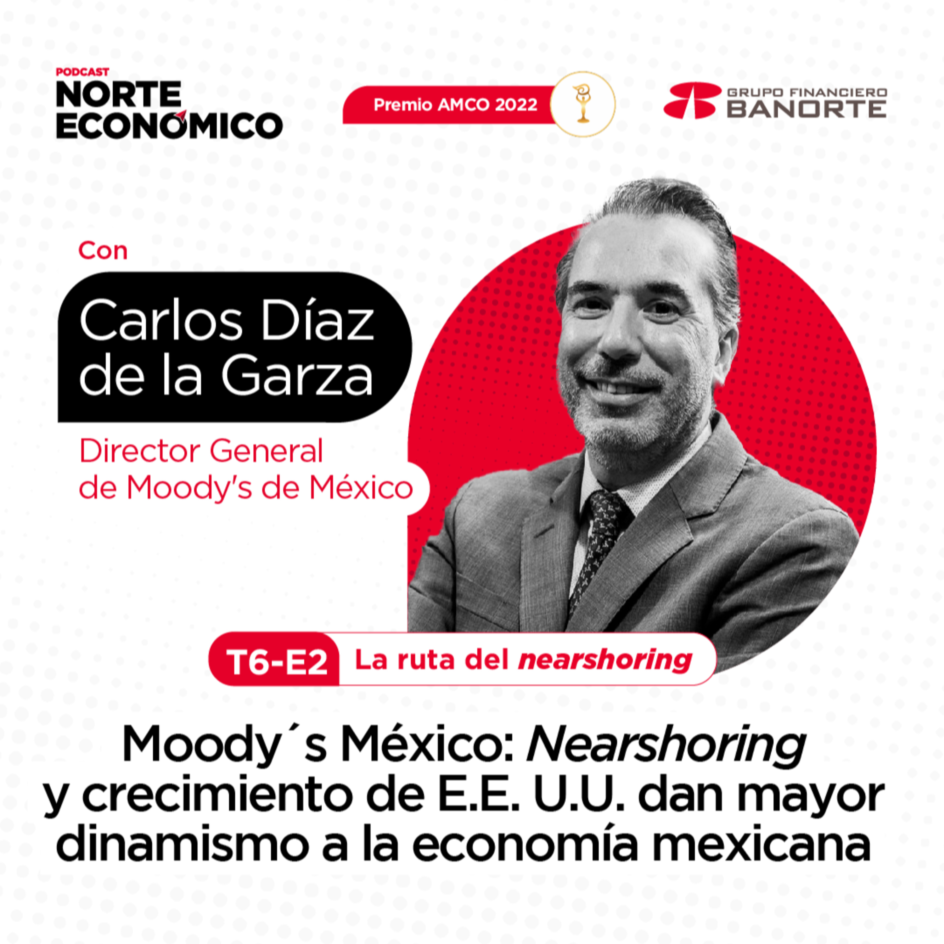 Nearshoring y crecimiento de EE. UU. dan mayor dinamismo a la economía mexicana: Carlos Díaz de la Garza, Director General de Moody’s México