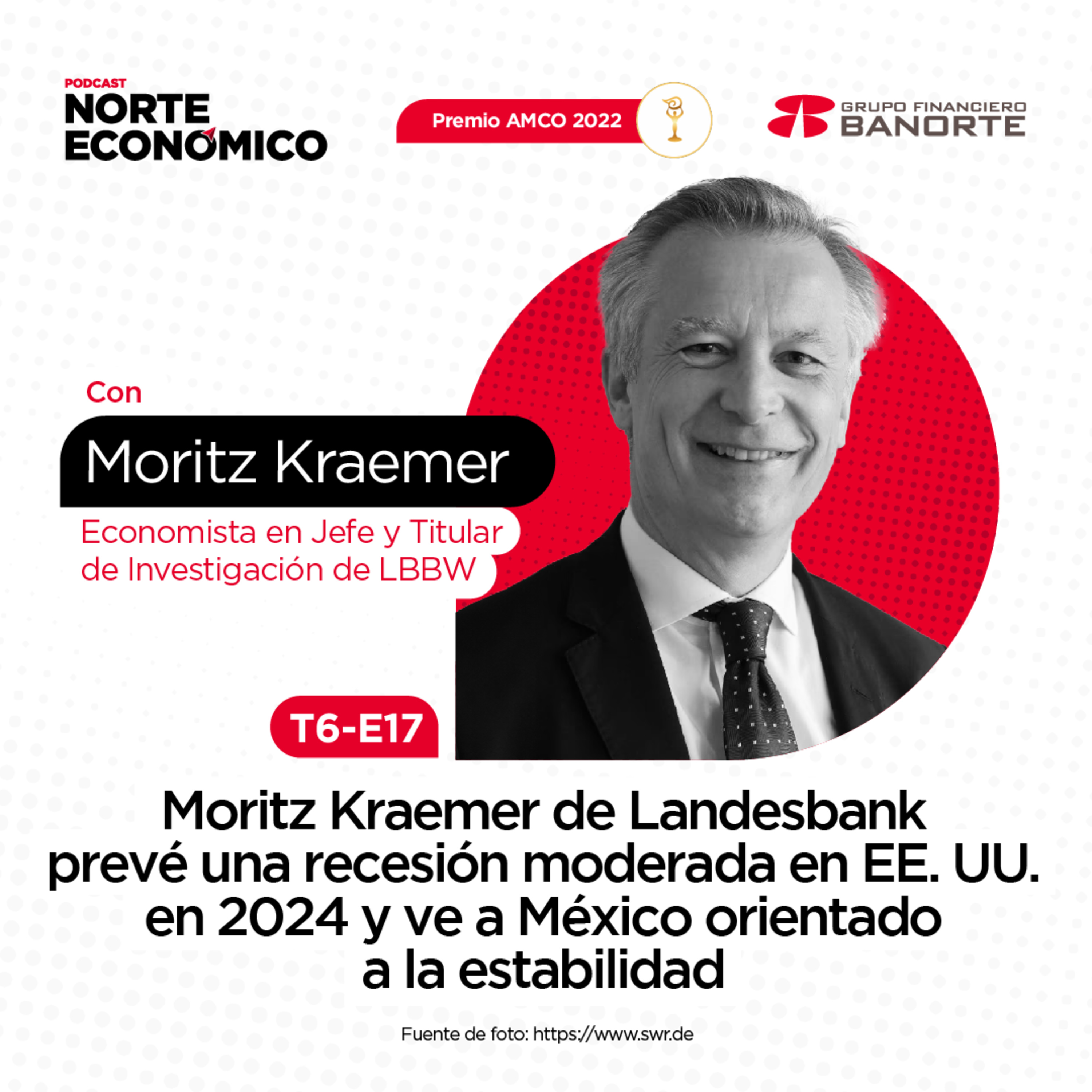 Moritz Kraemer, de Landesbank, prevé una recesión moderada en EE. UU. en 2024 y ve a México orientado a la estabilidad