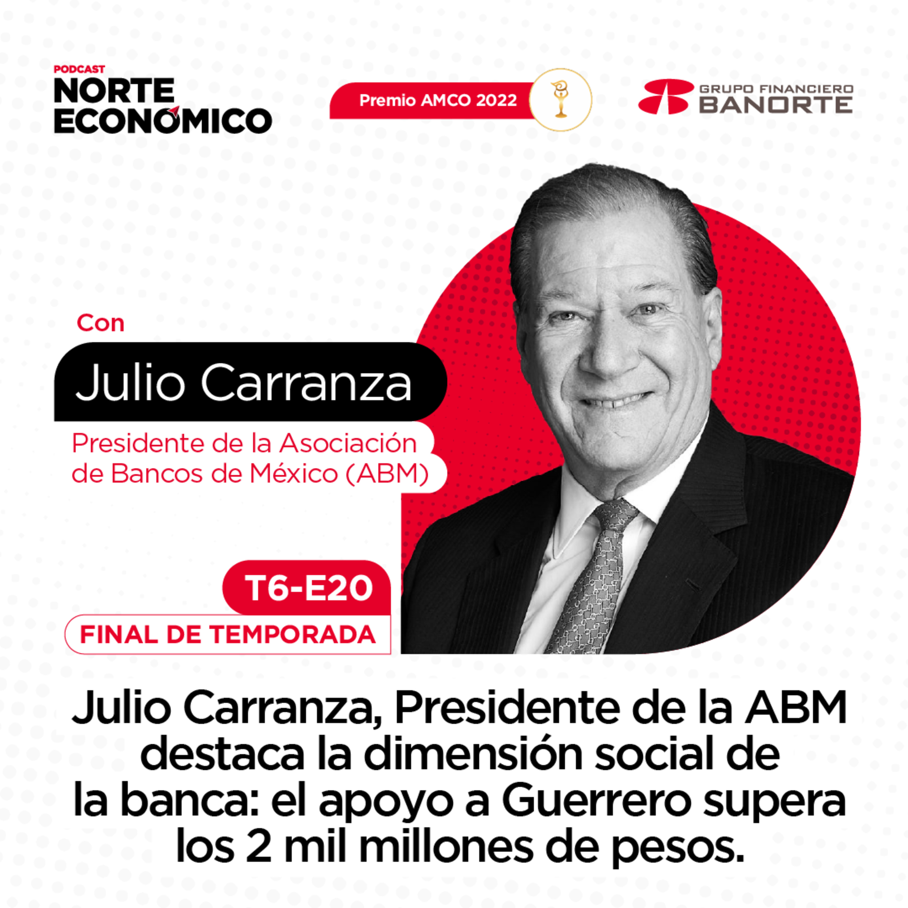 Julio Carranza, Presidente de la ABM destaca la dimensión social de la banca: el apoyo a Guerrero supera los 2 mil millones de pesos episode artwork