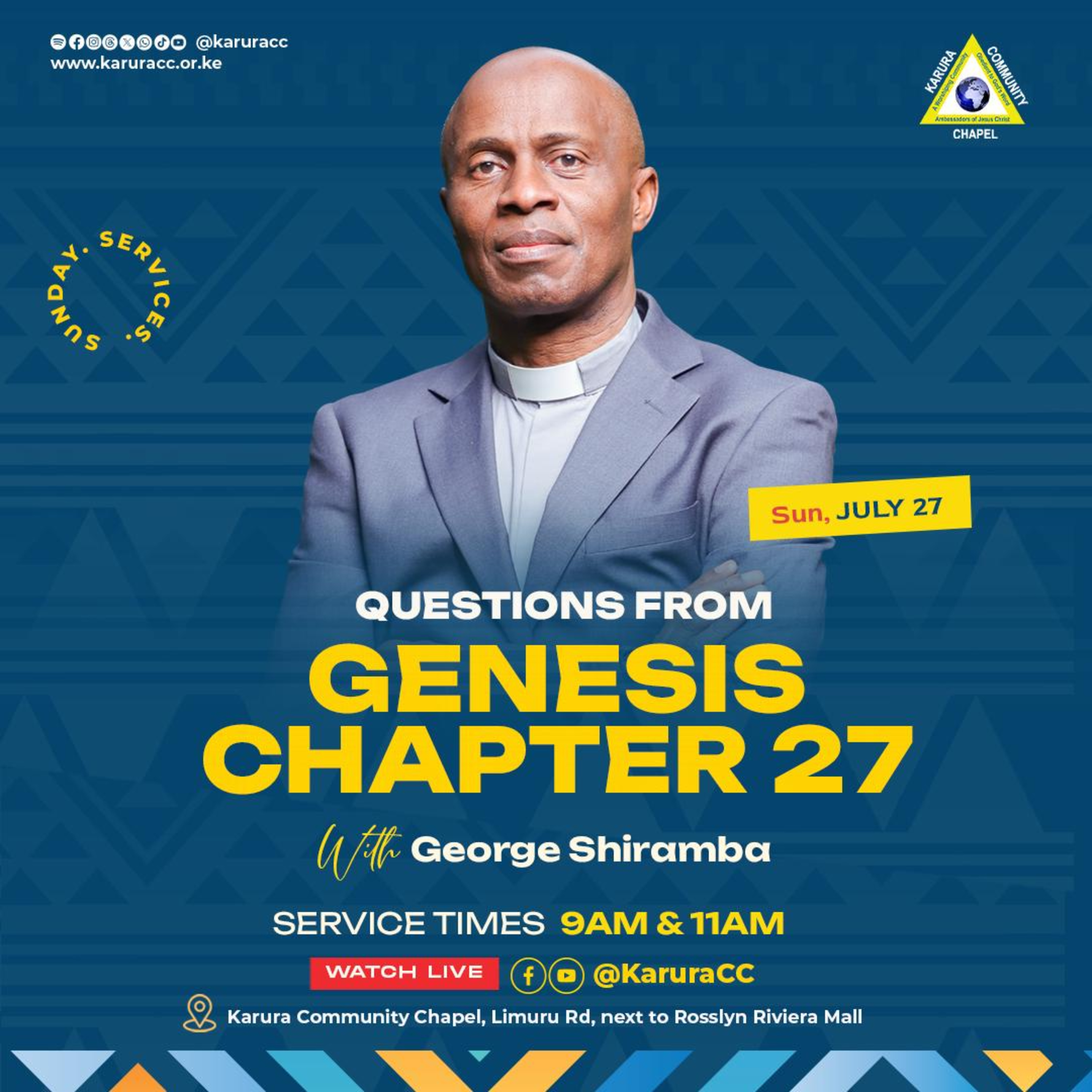 Questions from Genesis 27 ｜ Sermon by Rev. George Shiramba episode artwork