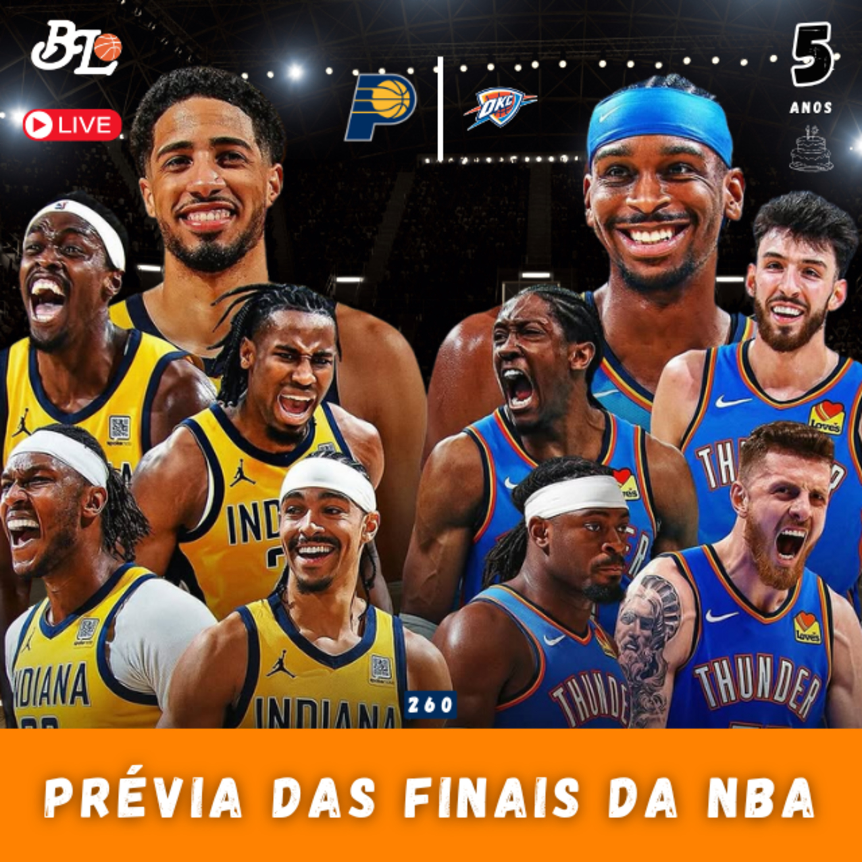 Podcast #260 - Prévia das finais da NBA + Cinco anos de Bola Laranja episode artwork