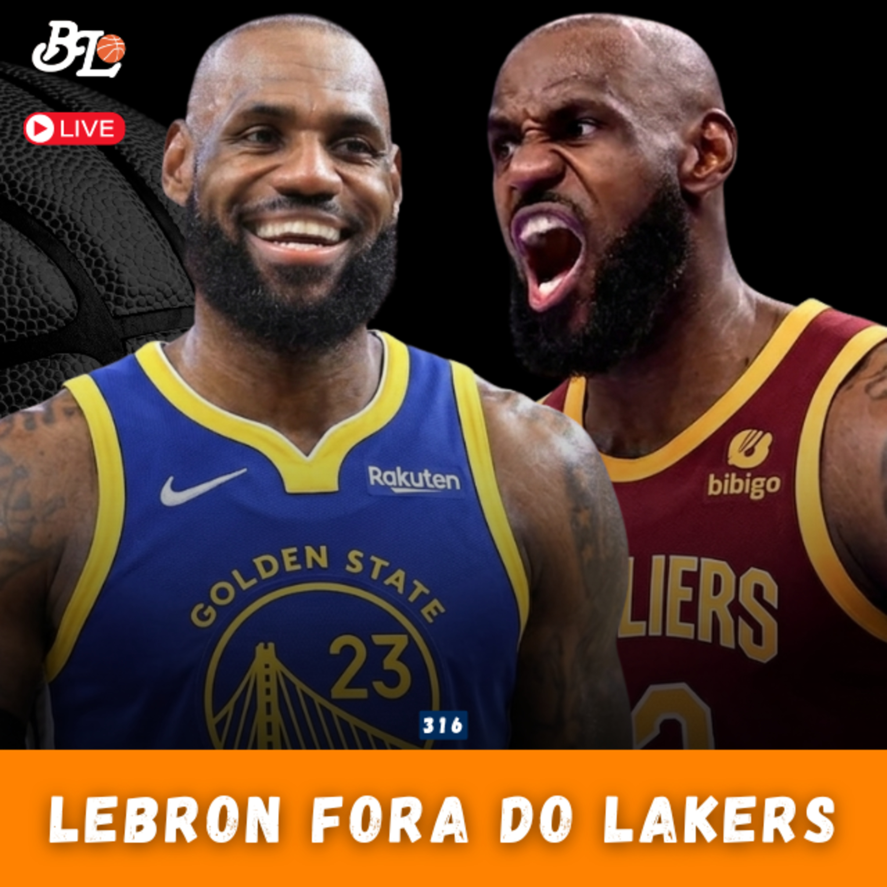Podcast #316 - LeBron fora do Lakers + Tudo sobre as trocas e a free agency episode artwork