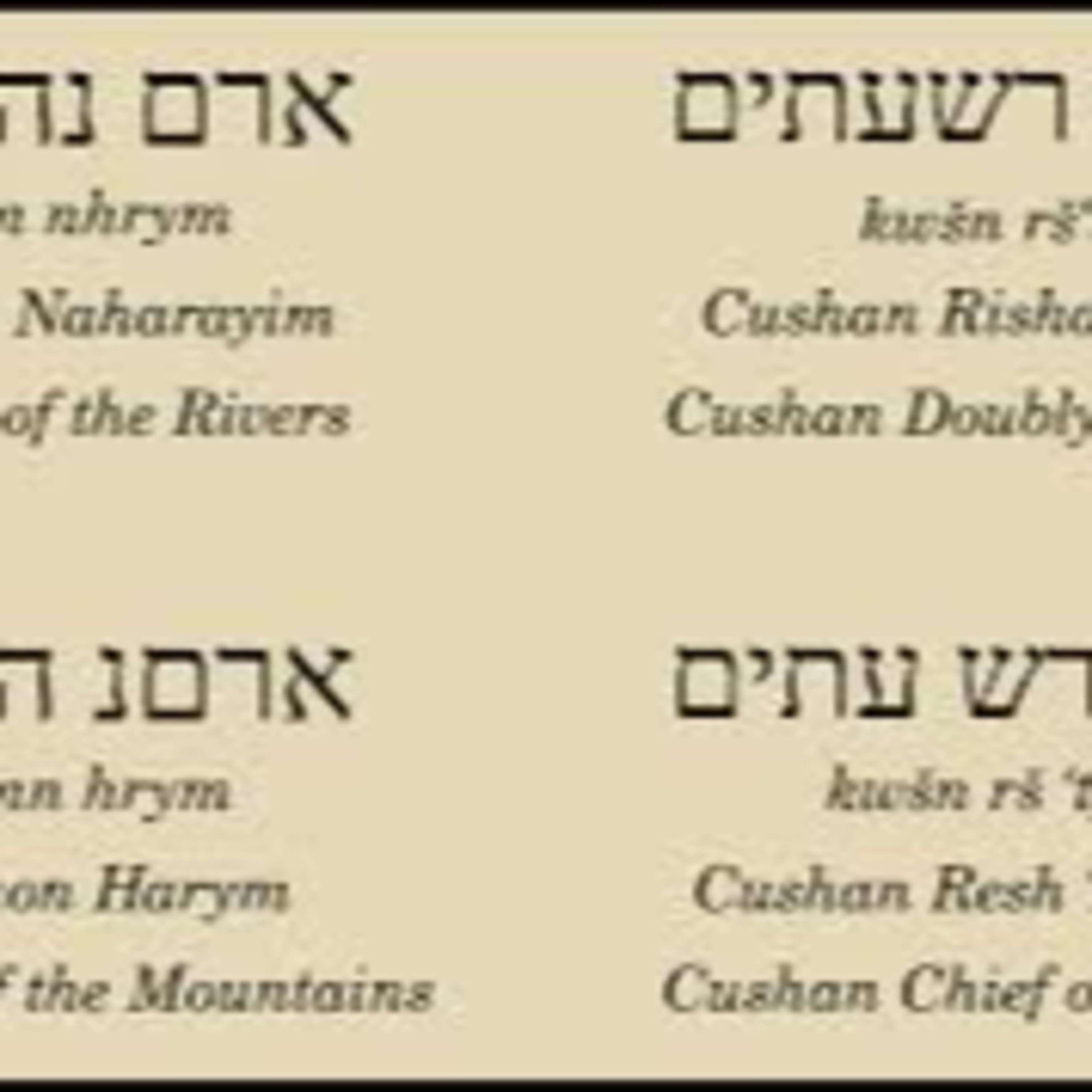 Judges Ch.3 v. 5-14 Cushan Rashatayim, Eglon, Otniel ben Kenaz