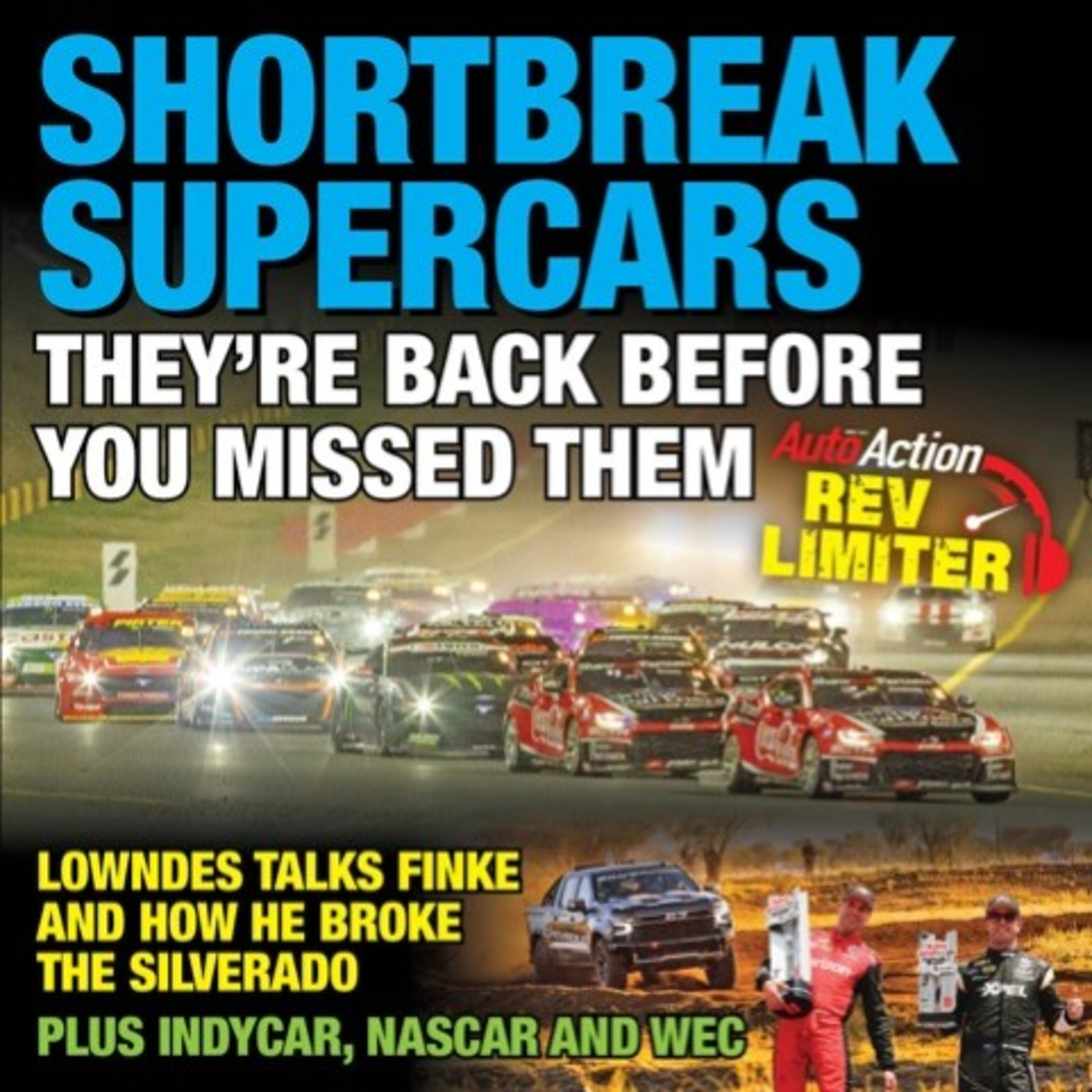 It's the Shortbreak Supercars - one week off and they're back.  episode artwork