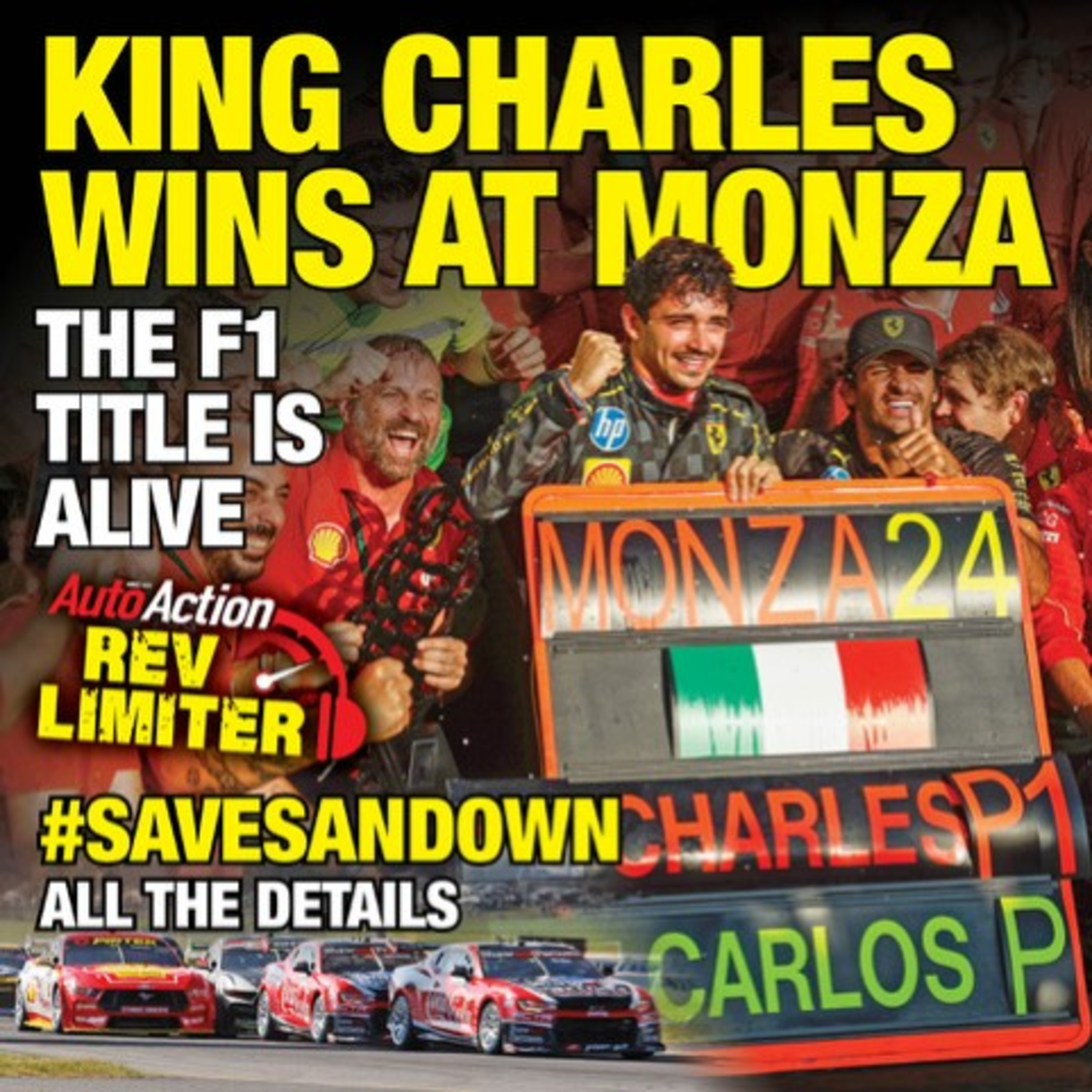 The Monegasque King Charles of Italy wins at Monza. The Supercars drivers find homes and we start our push to save Sandown episode artwork