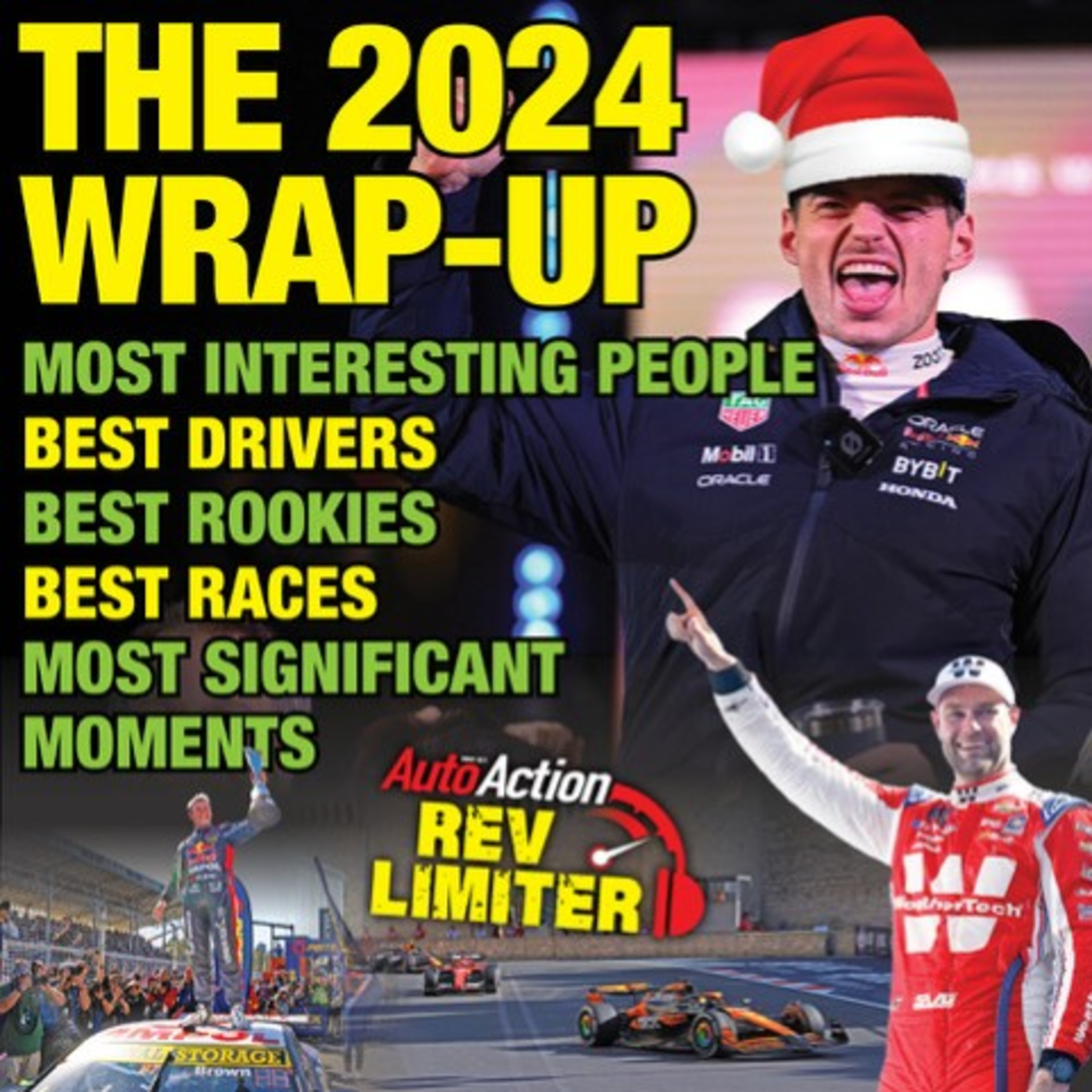It is the massive end of year motorsport wrap-up show episode artwork