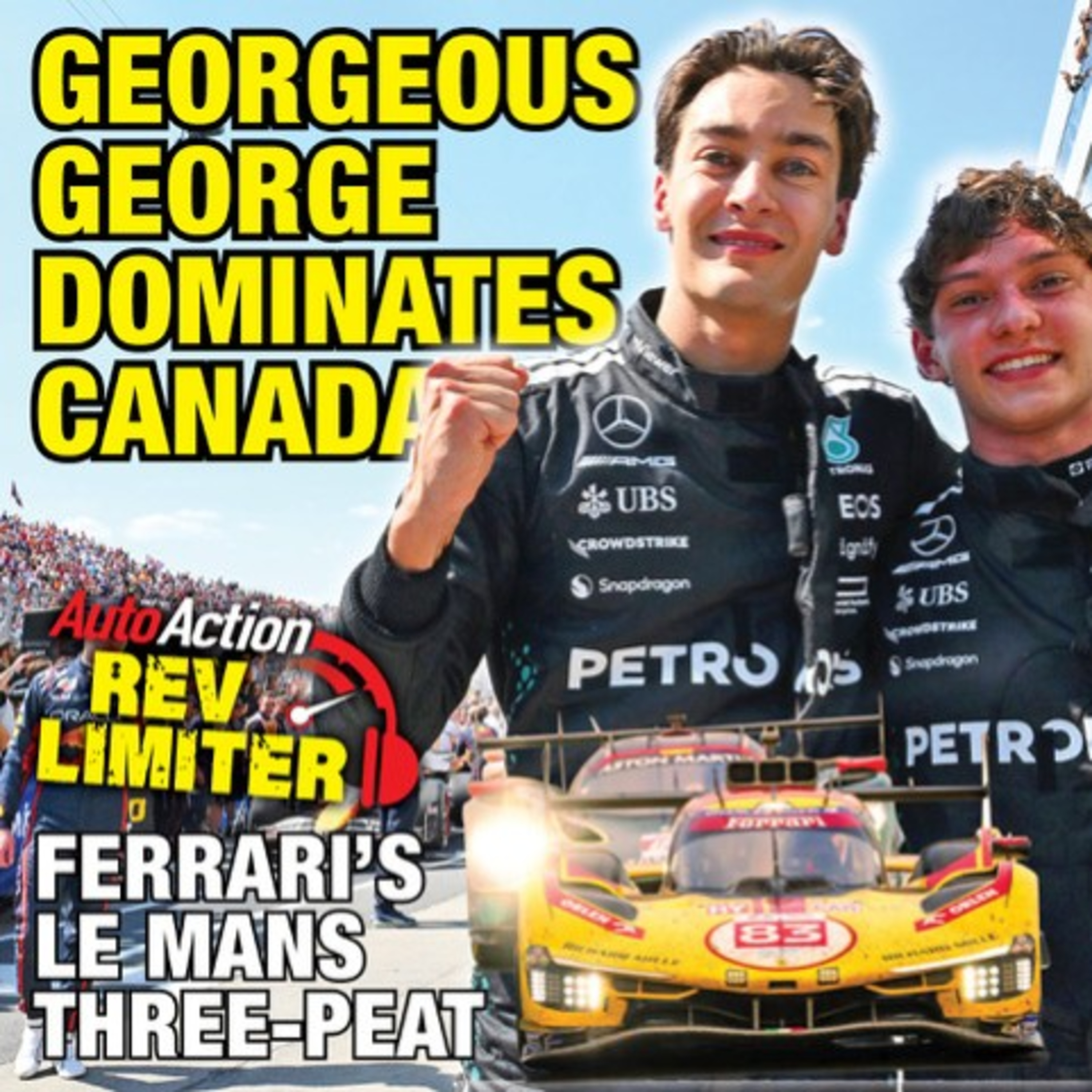Gorgeous George Shines + Lando’s Collision at Canadian GP. And Ferrari’s Le Mans Three-Peat