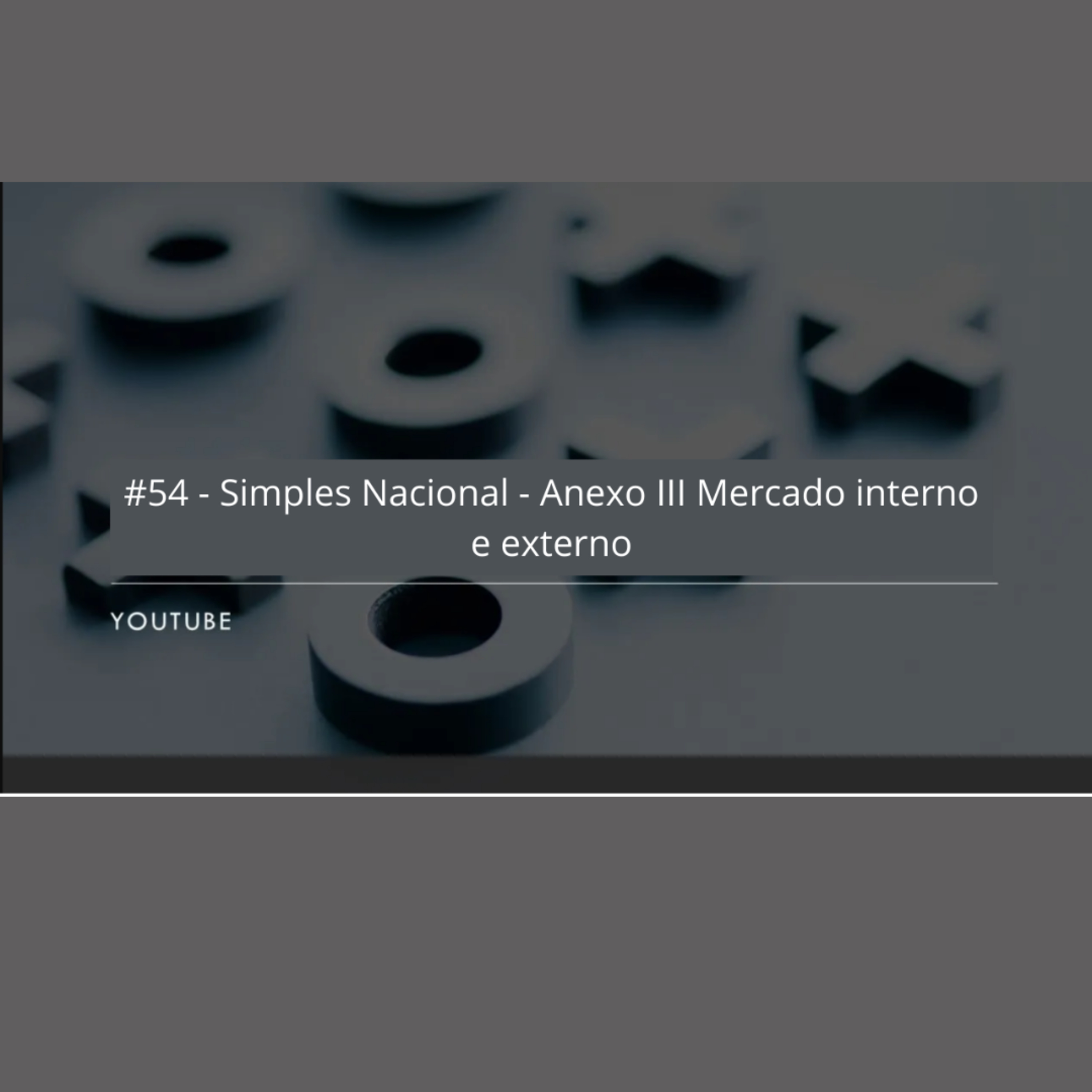 #Simples Nacional - Anexo III Mercado interno e externo