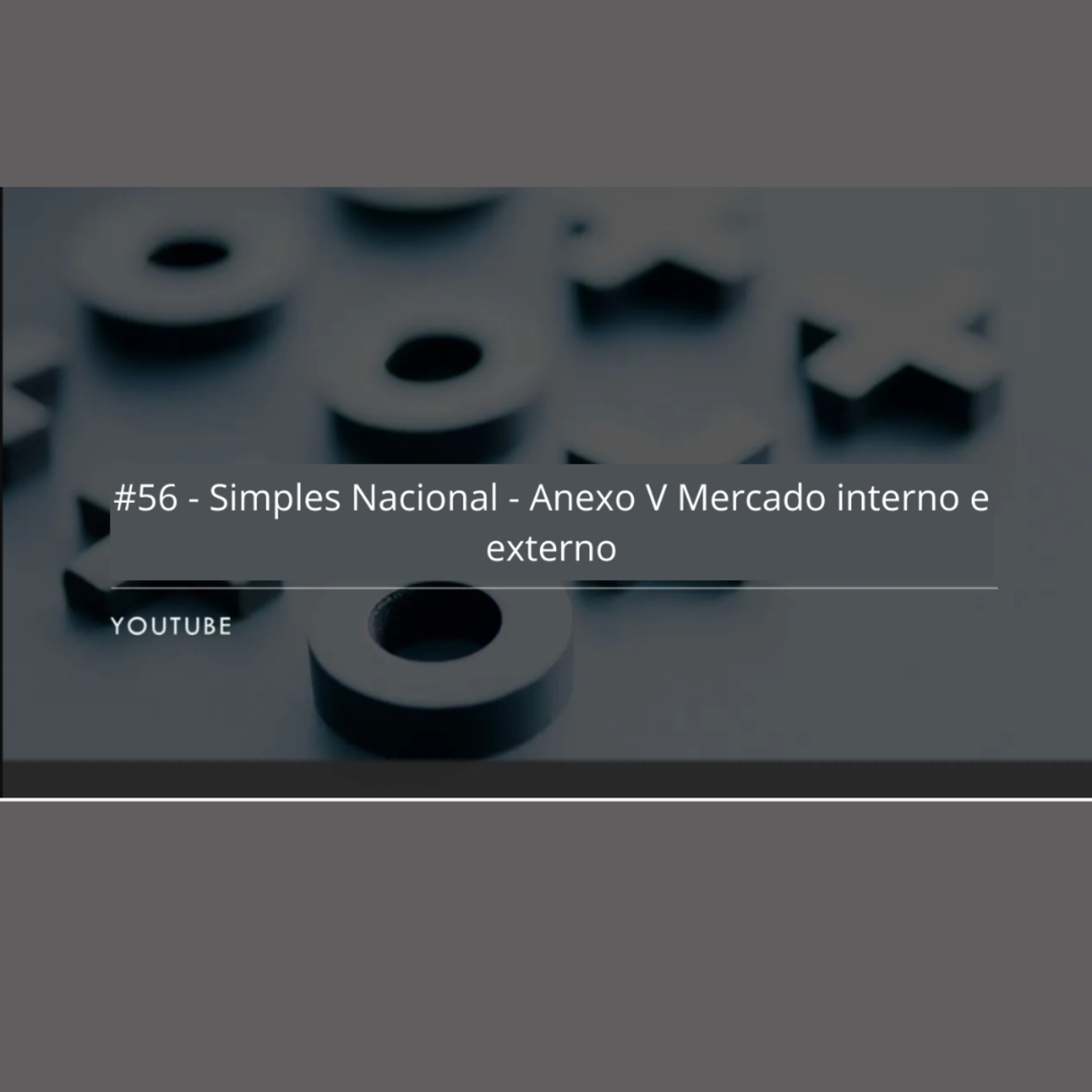 #Simples Nacional - Anexo V Mercado interno e externo