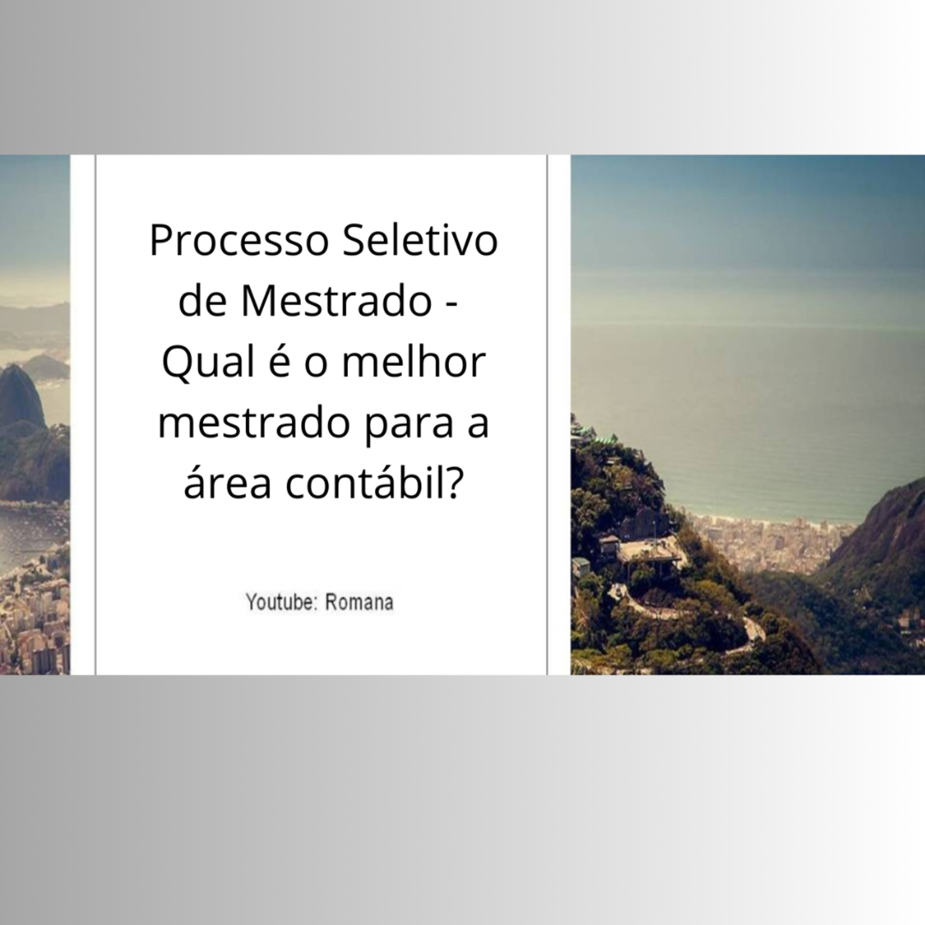 #Processo seletivo de mestrado - Qual é o melhor mestrado para a área contábil?