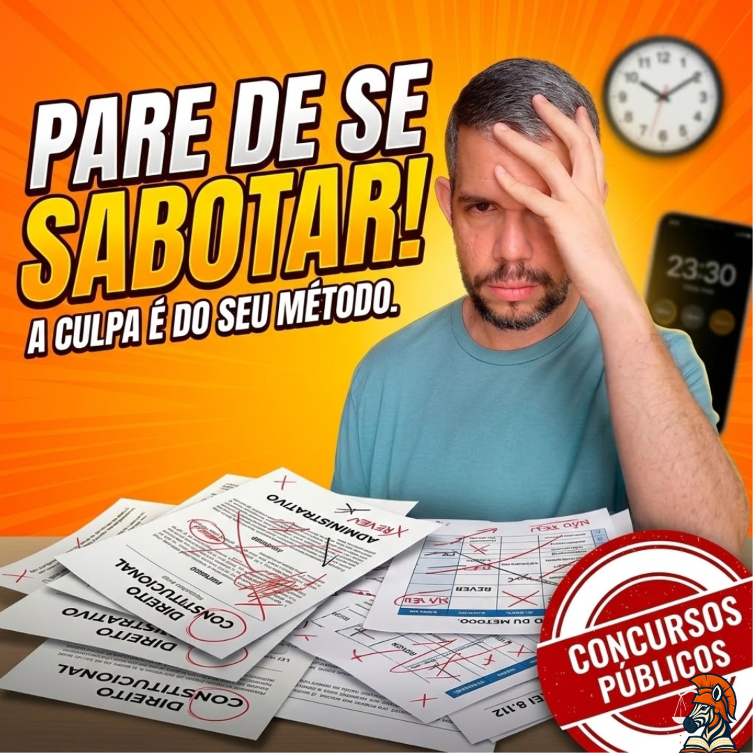 Como Parar de Enrolar para Estudar para Concursos (Método Prático!) | Pare de Procrastinar! episode artwork