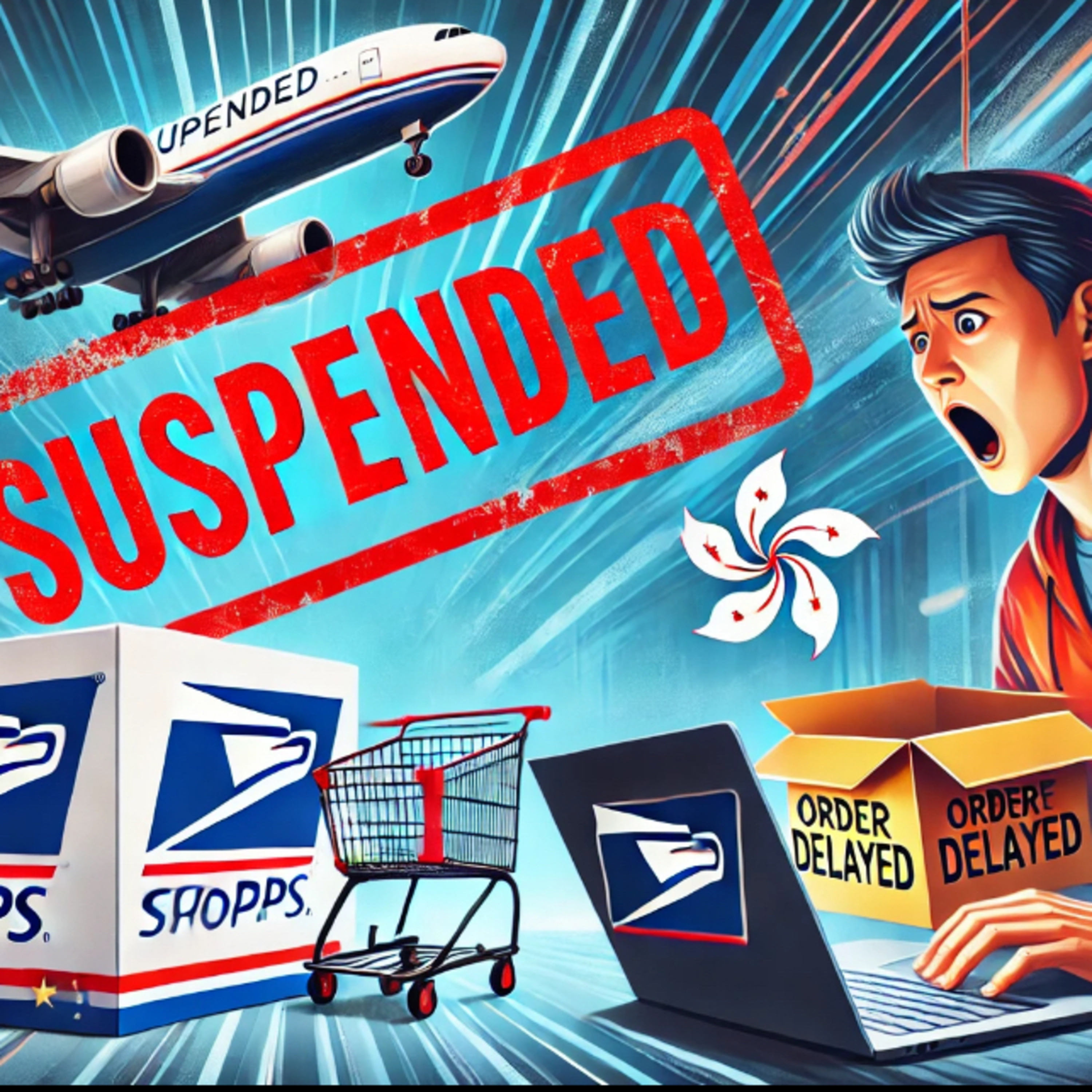 US Halts Parcel Imports from Hong Kong, China