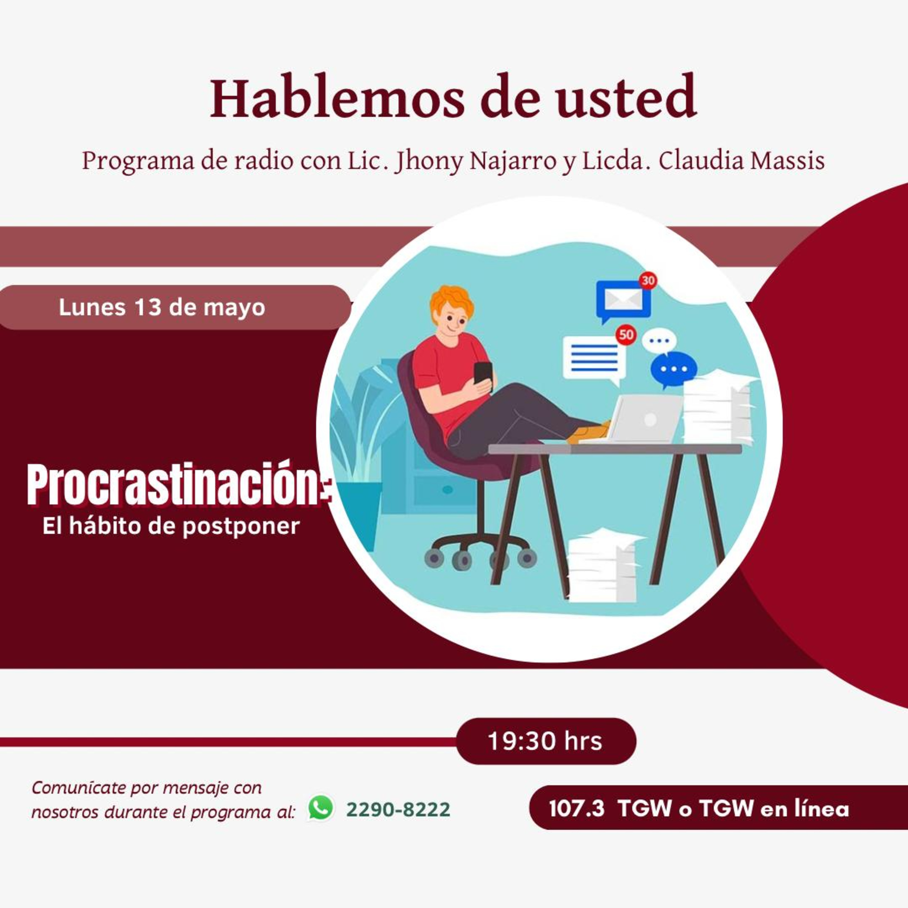 PROGRAMA HABLEMOS DE USTED PROGRASTINACIÓN episode artwork