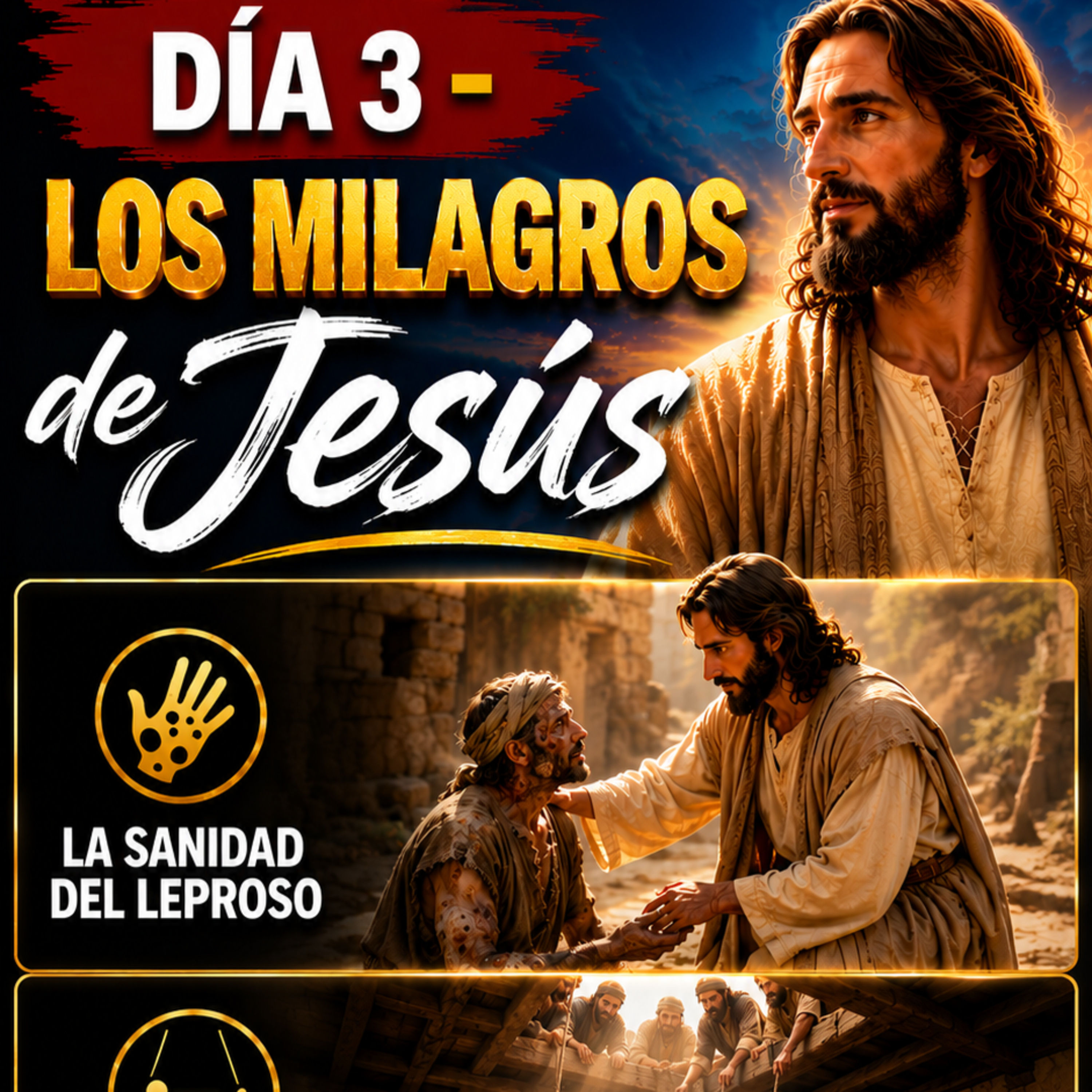 Día 3- Los Milagros de Jesús – El Leproso, el Paralítico y el Hombre de la Mano Seca | Estudio Bíblico episode artwork