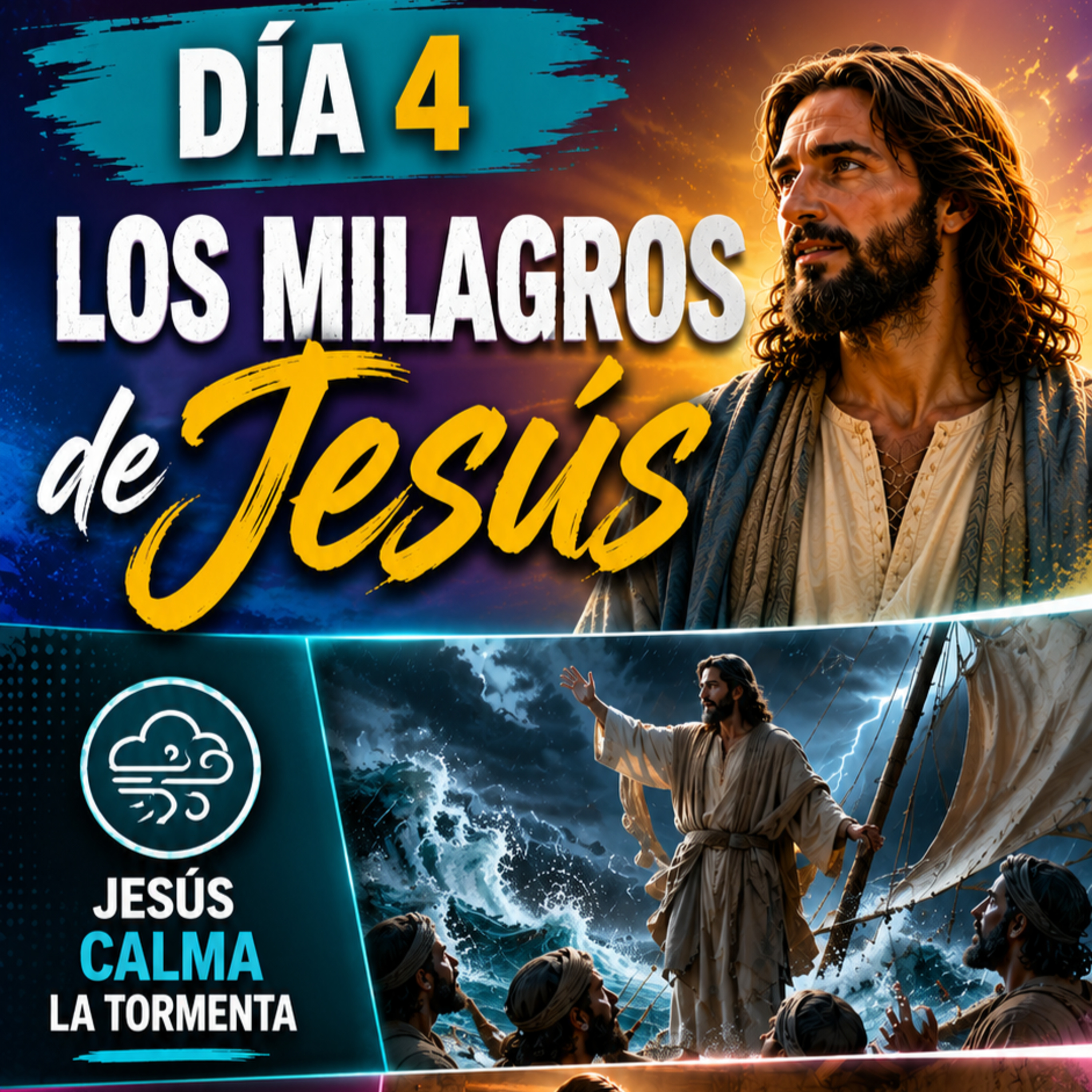 Día 4- Los Milagros de Jesús – Jesús Calma la Tormenta, la Hija de Jairo y la Liberación del Endemoniado | Estudio Bíblico episode artwork