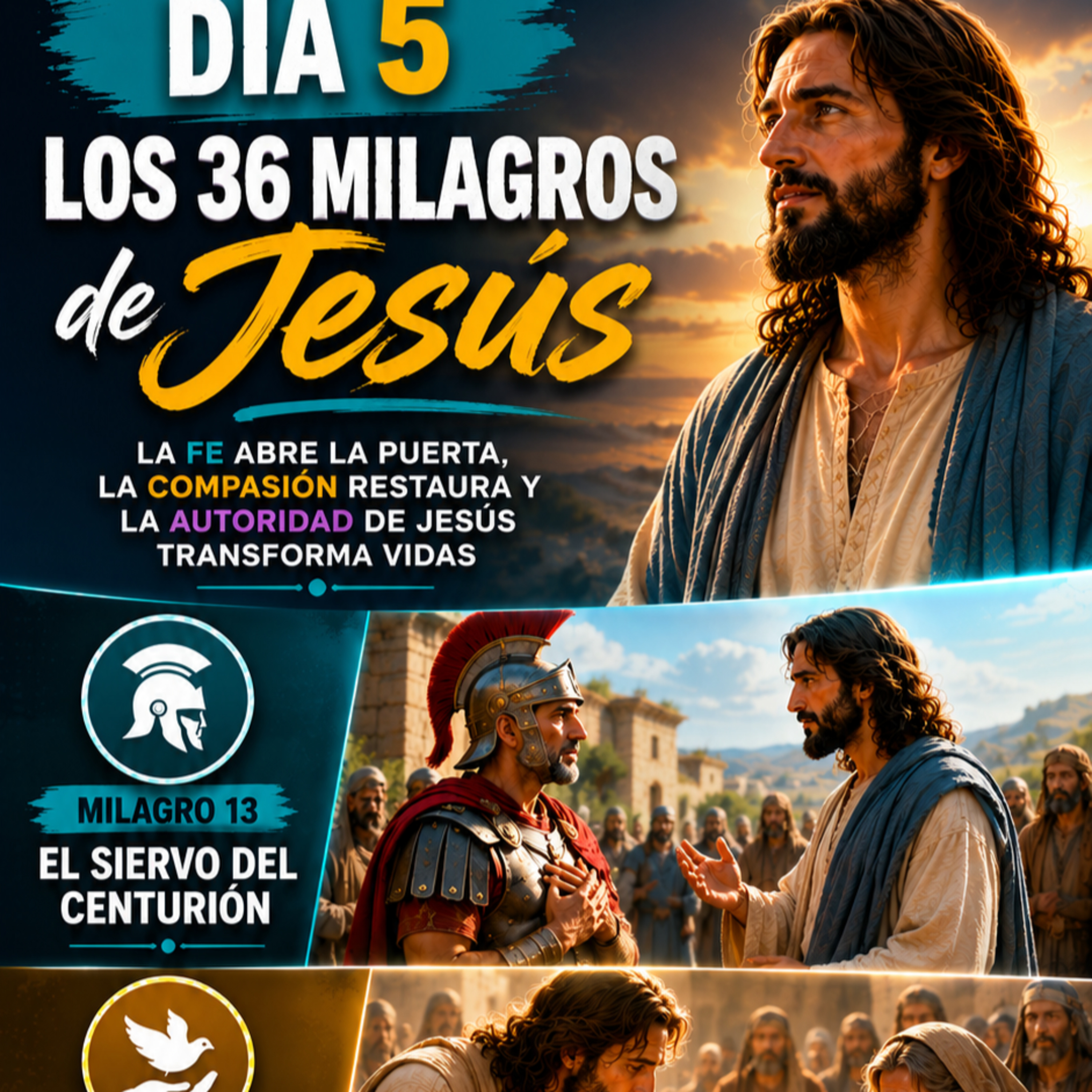 Dìa 5- Los Milagros de Jesús – El Siervo del Centurión, la Viuda de Naín y el Endemoniado Ciego y Mudo | Estudio Bíblico episode artwork