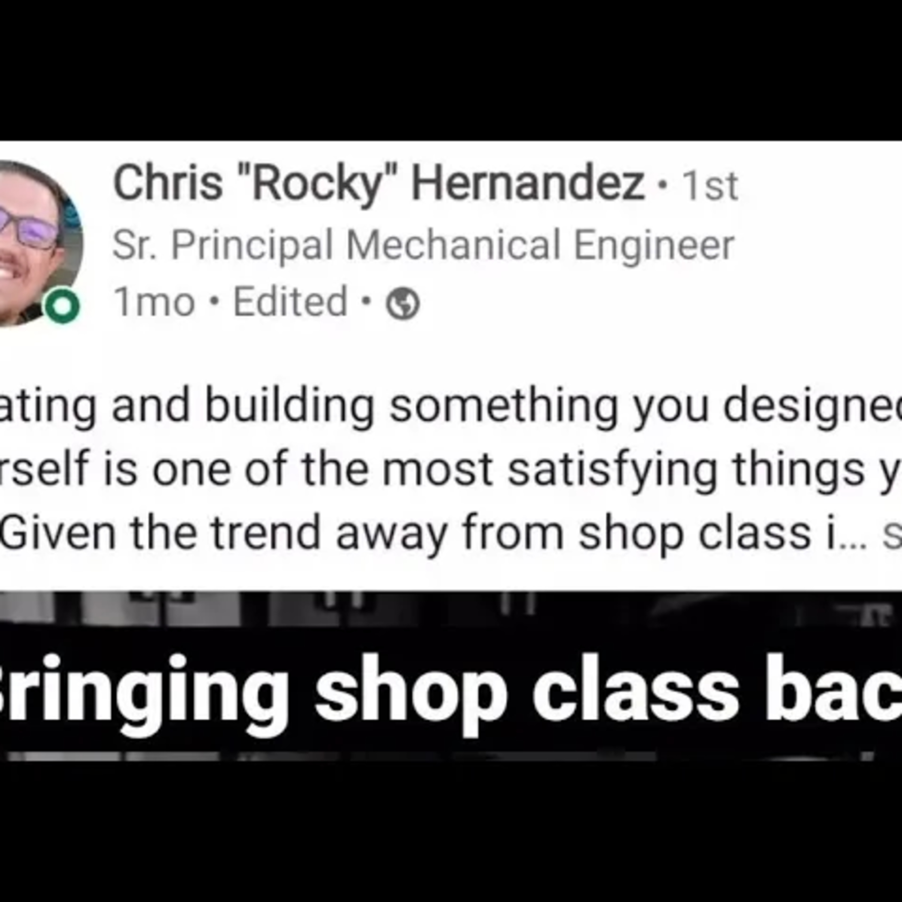 Chris "Rocky" Hernandez, Aerospace Engineer episode artwork