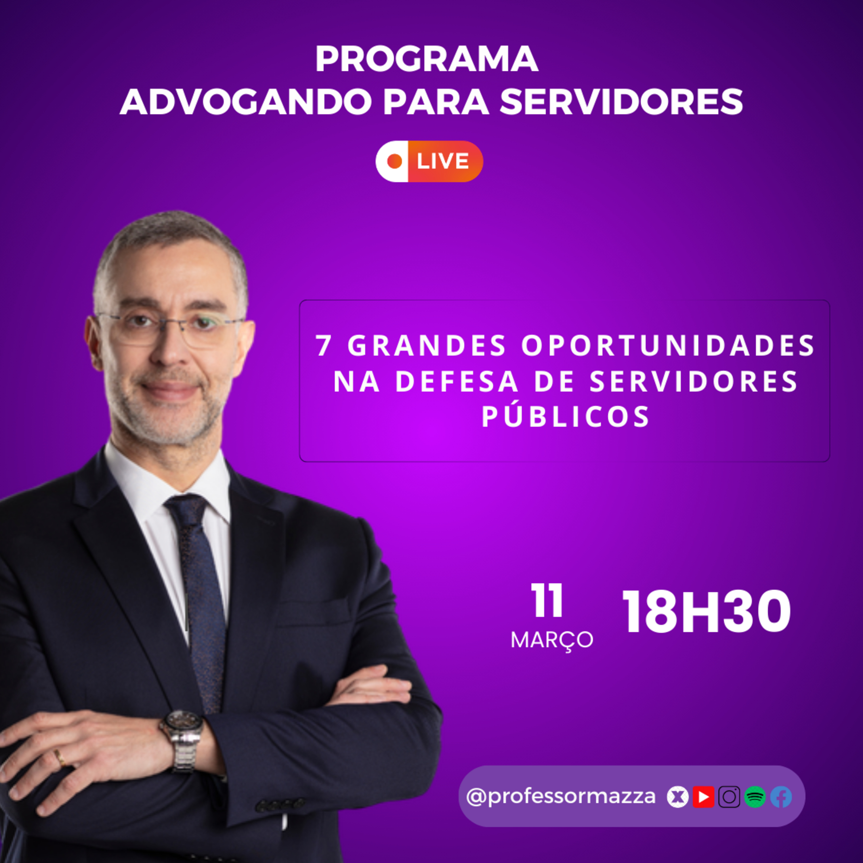 As 7 grandes oportunidades na defesa de servidores públicos (LIVE COMPLETA) episode artwork