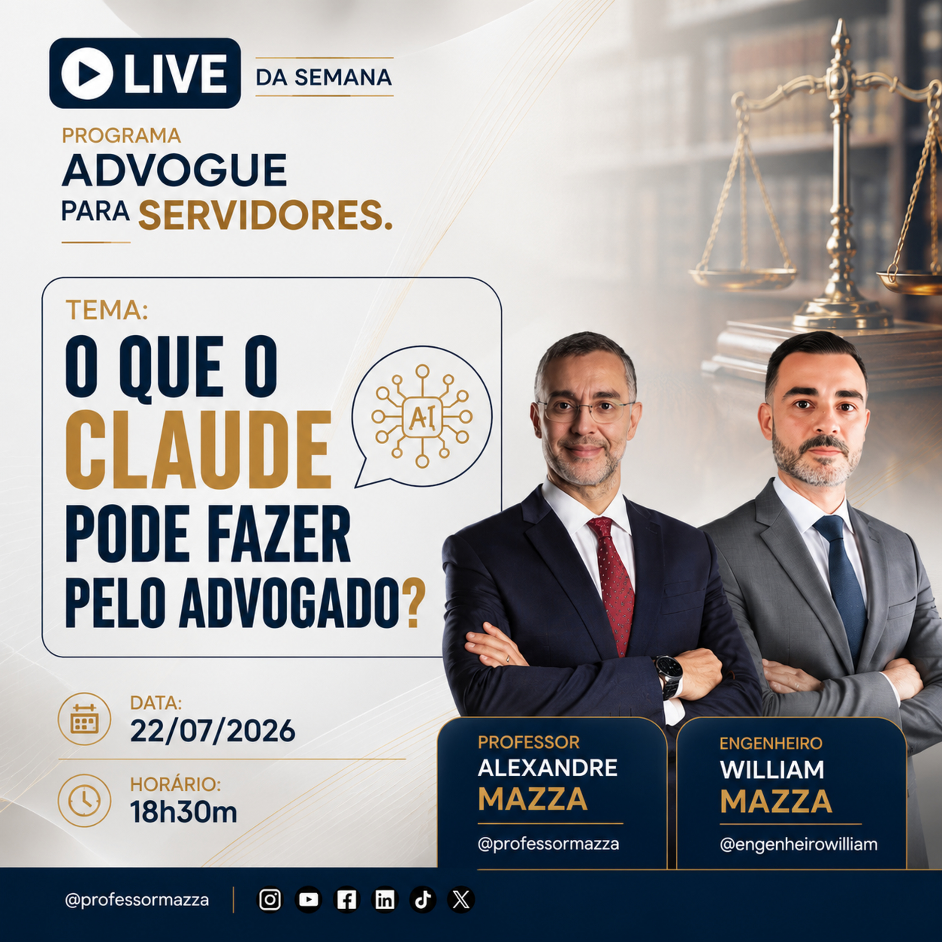 O que o Claude pode fazer pelo advogado? (LIVE COMPLETA) | Advogando para Servidores episode artwork