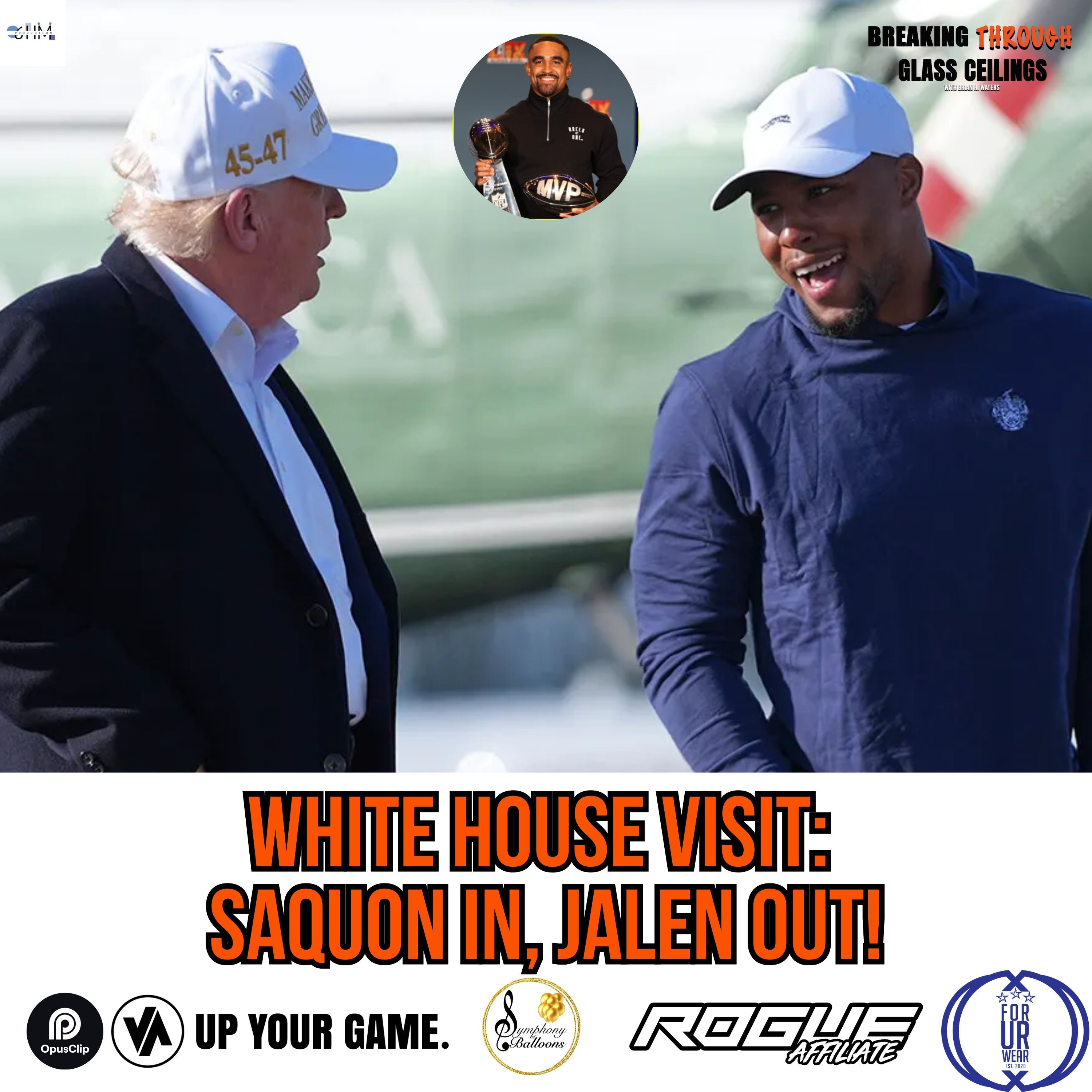 SAQUON BARKLEY AND EAGLES VISIT WHITE HOUSE BUT JALEN HURTS MISSING?
