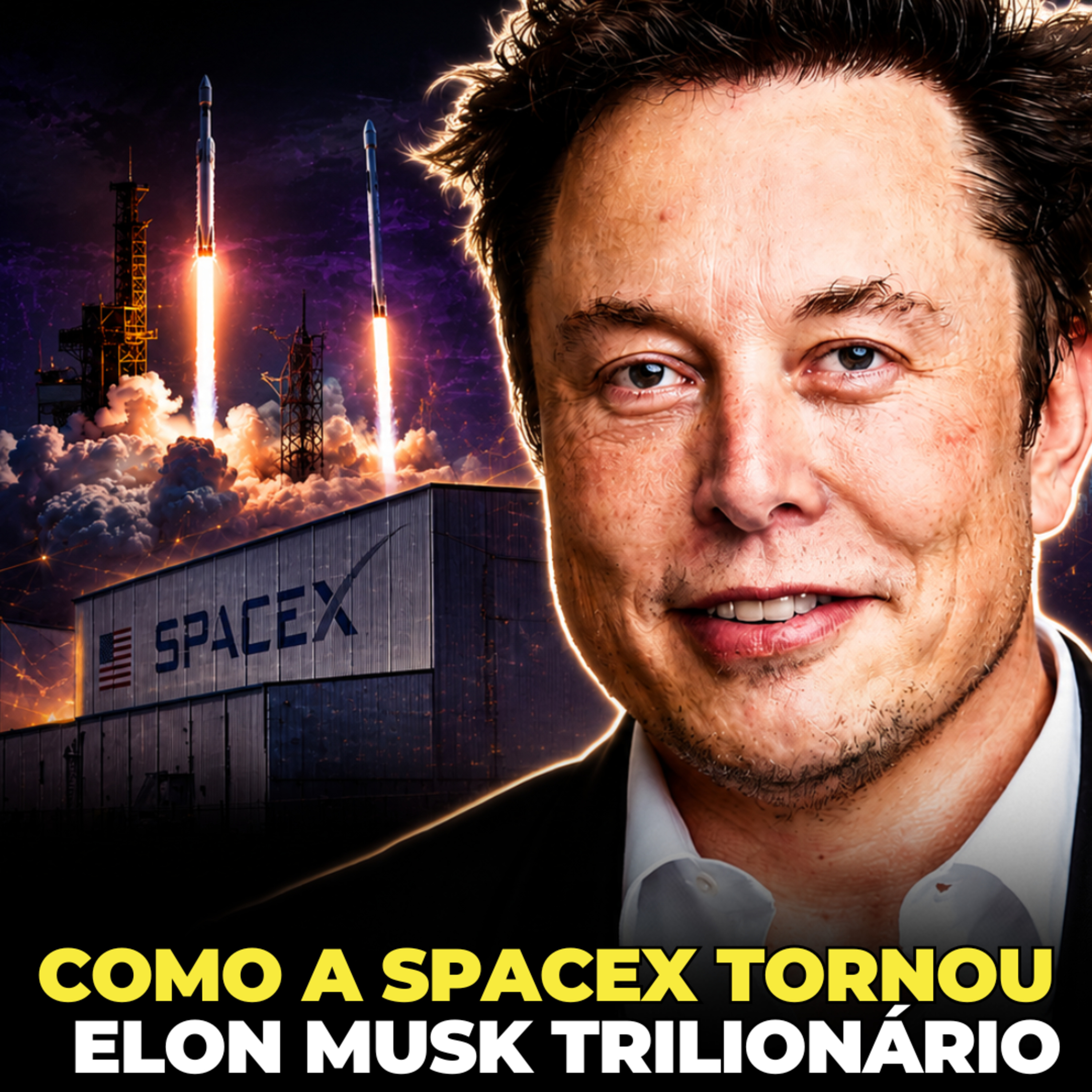 $1,1 TRILHÃO DE DÓLARES - COMO A SPACEX TORNOU ELON MUSK TRILIONÁRIO episode artwork