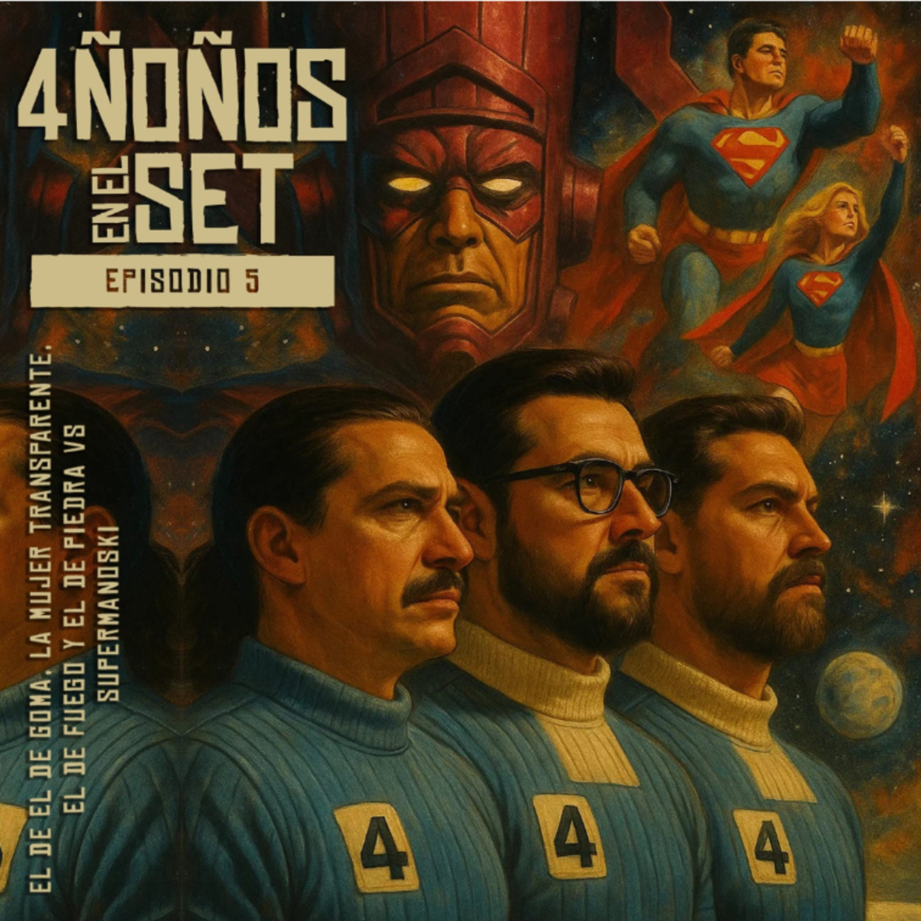 T5E5: El de el de goma, la mujer transparente, el de fuego y el de piedra versus Supermanoski episode artwork