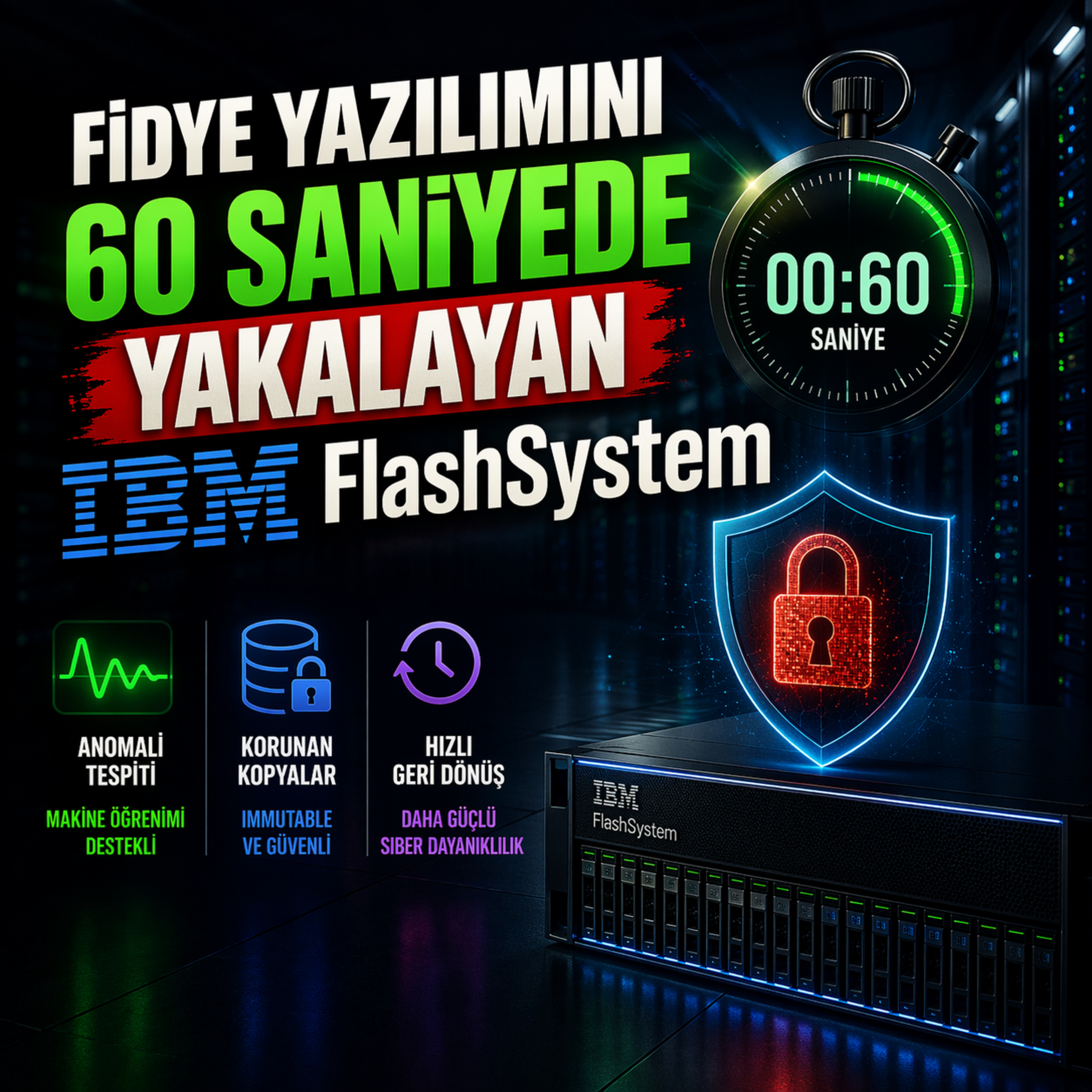 Fidye Yazılımını 60 Saniyede Yakalayan IBM FlashSystem episode artwork
