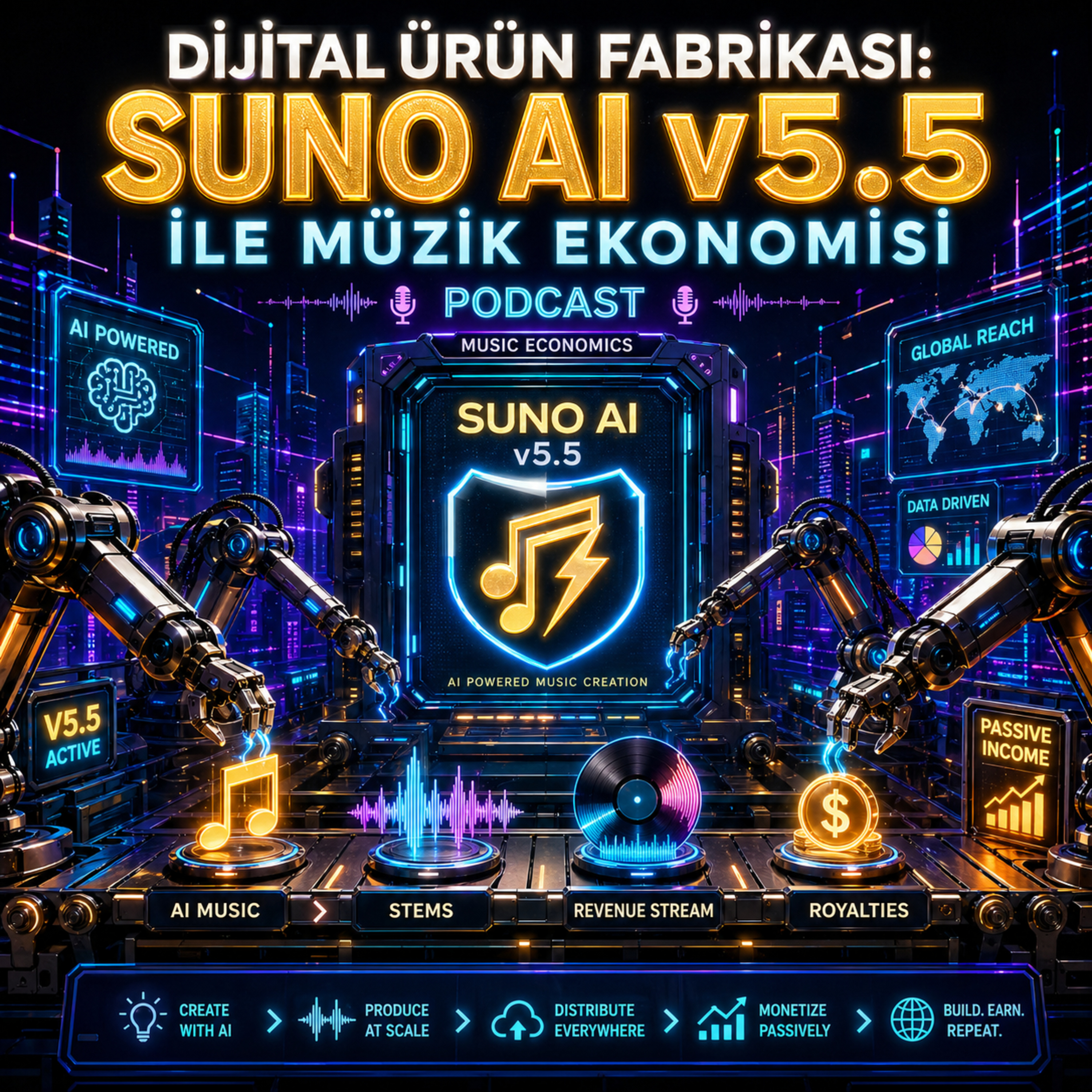 Dijital Ürün Fabrikası: Suno AI v5.5 ile Müzik Ekonomisi episode artwork