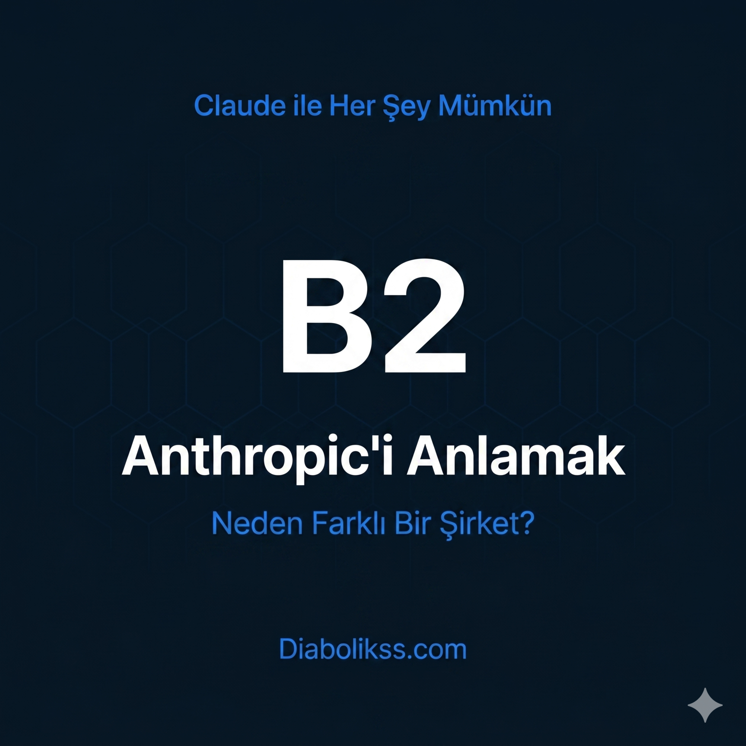 B2: Anthropic'i Anlamak - Neden Farklı Bir Şirket? episode artwork