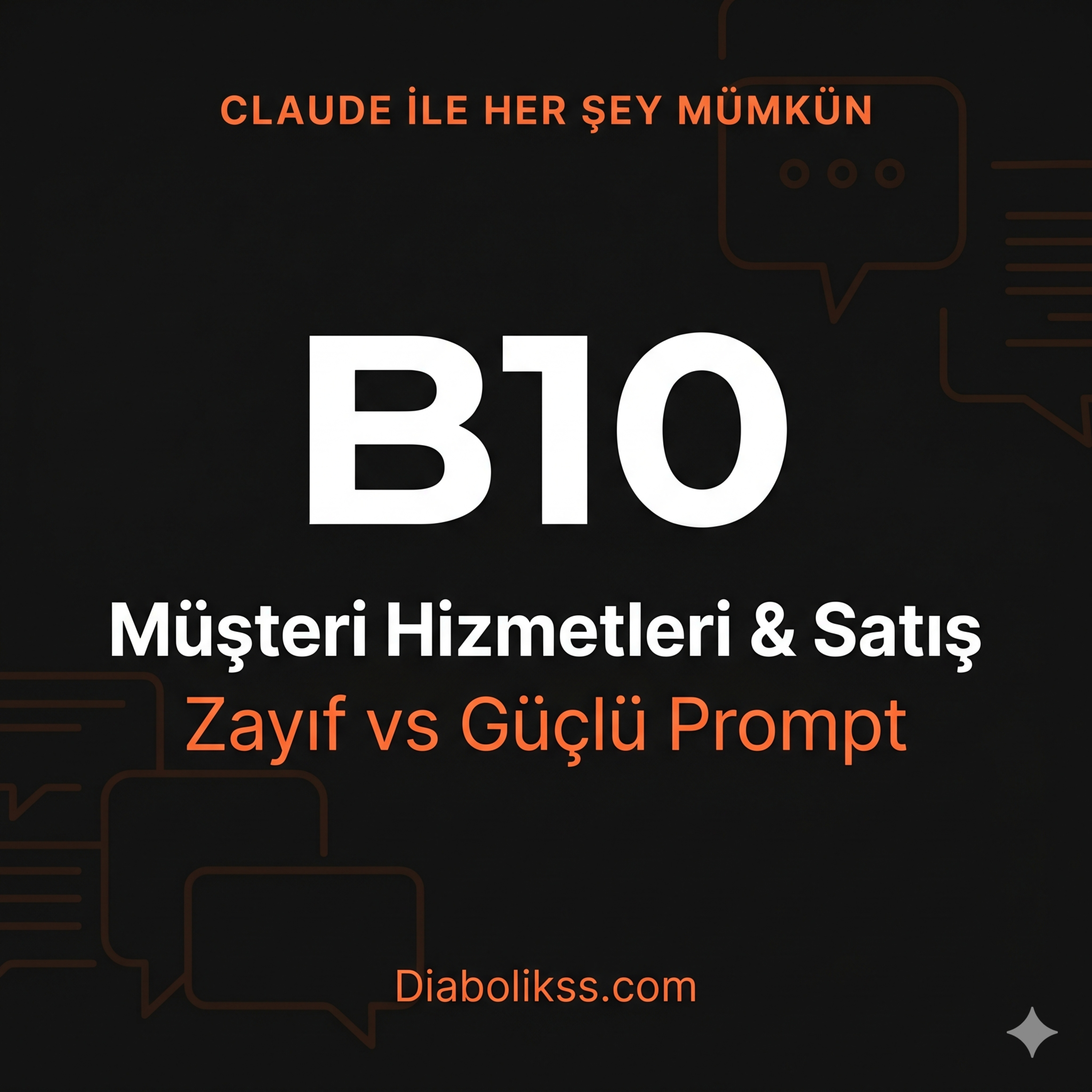 B10: Müşteri Hizmetleri ve Satış -- Claude ile Zayıf vs Güçlü Prompt episode artwork