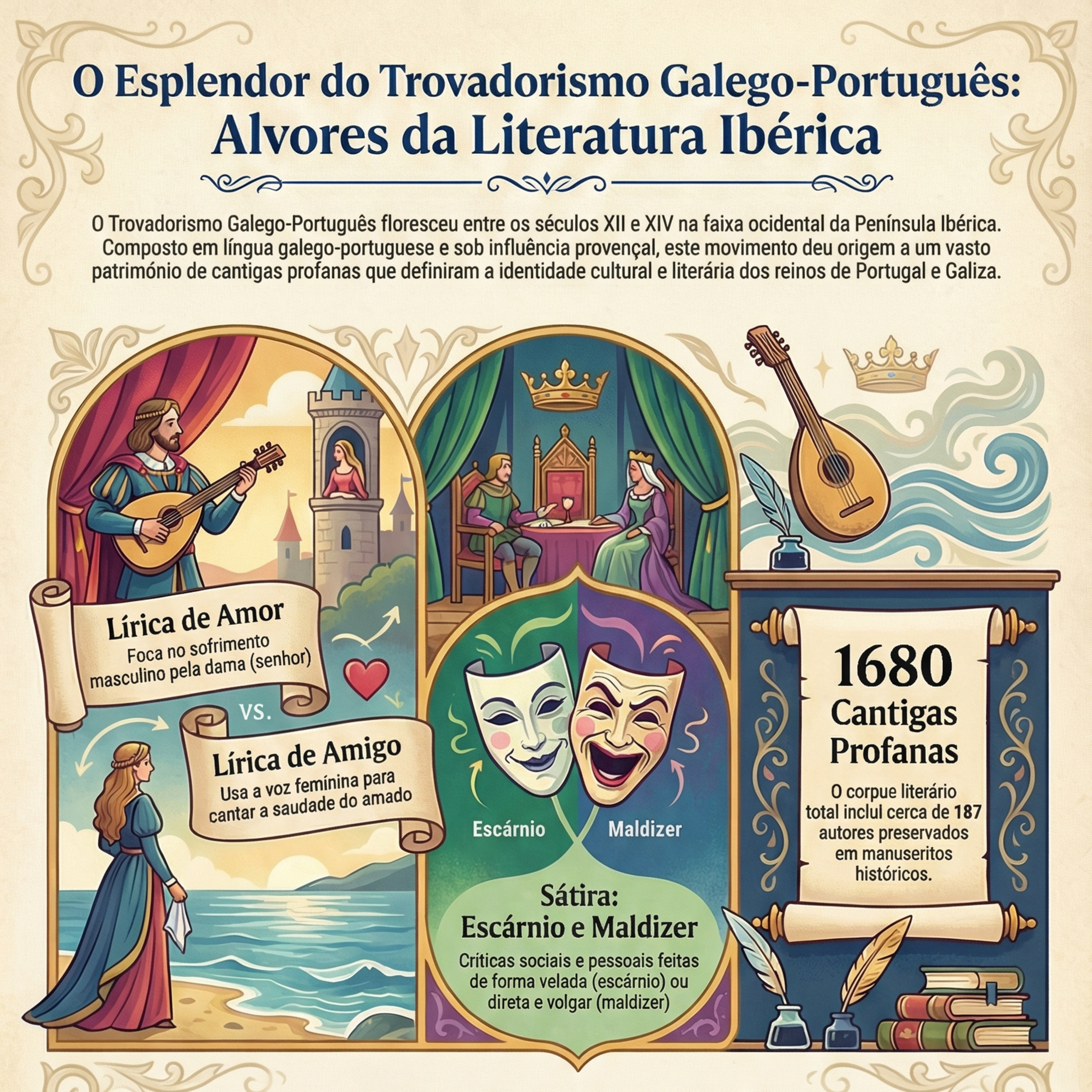 Amor, saudade e escárnio na poesia trovadoresca