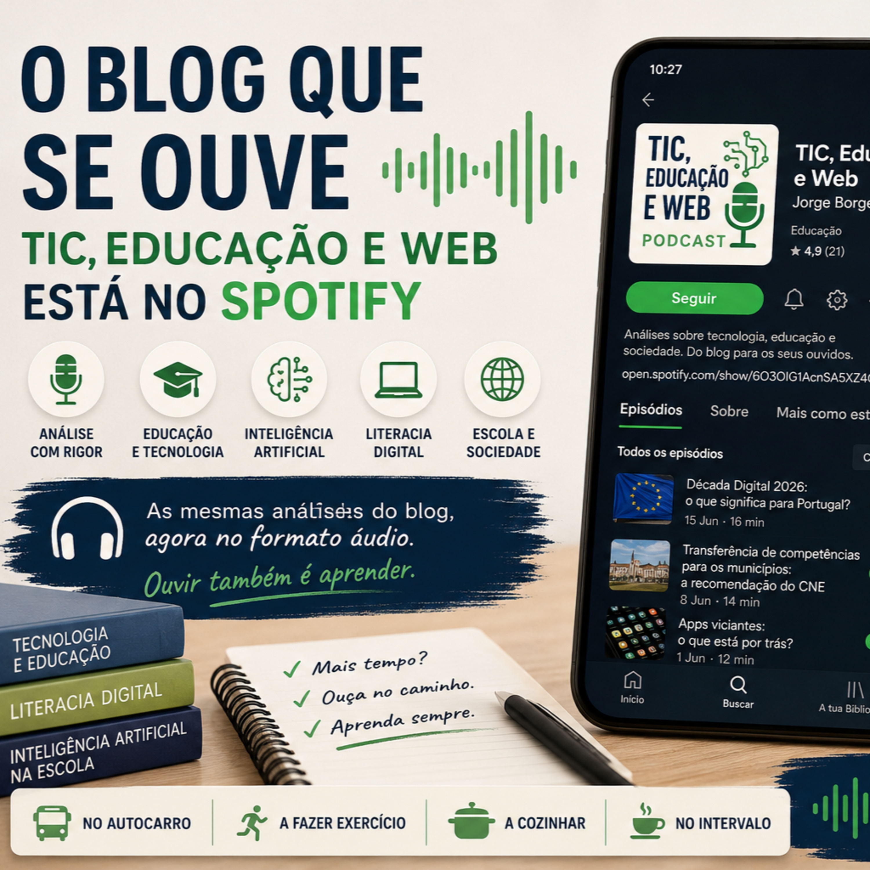O blog que se ouve: TIC, Educação e Web está no Spotify episode artwork