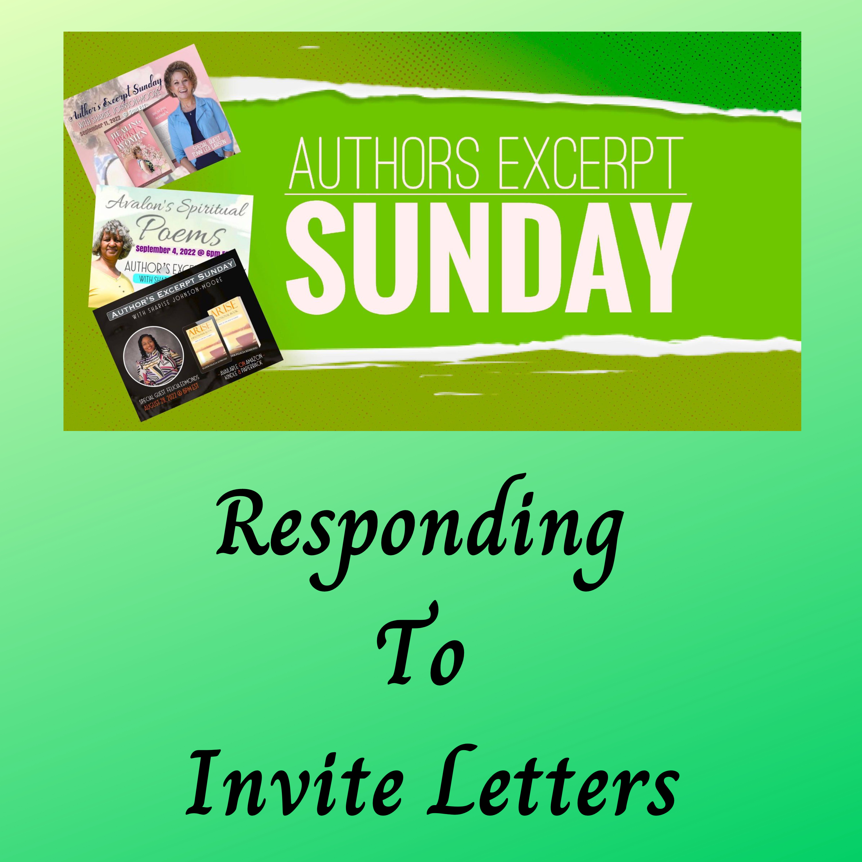 Author's Excerpt Sunday - Responding To Invite Letters episode artwork
