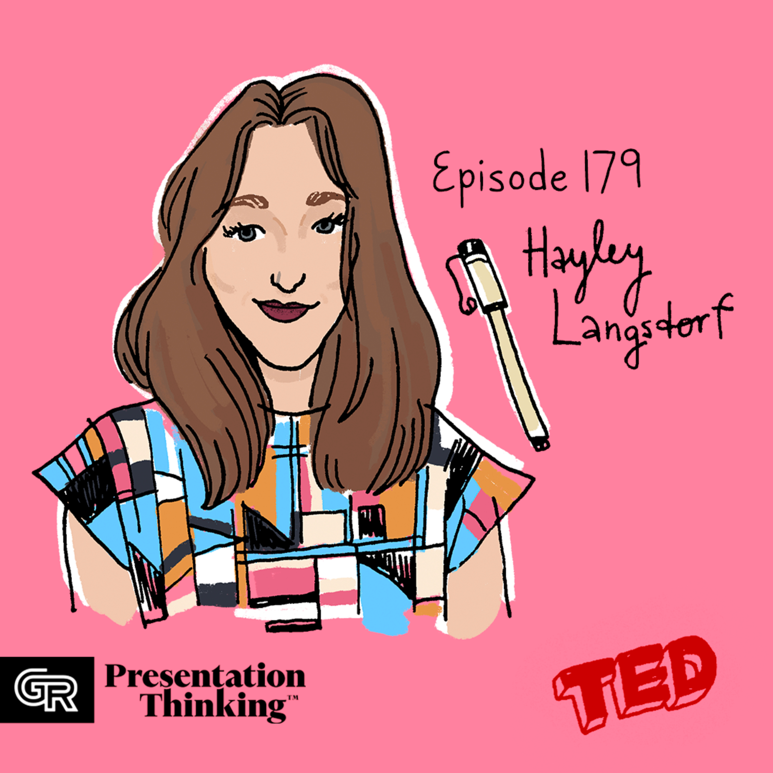 #179. The power of visual storytelling with “Chief Doodler” Hayley Langsdorf episode artwork