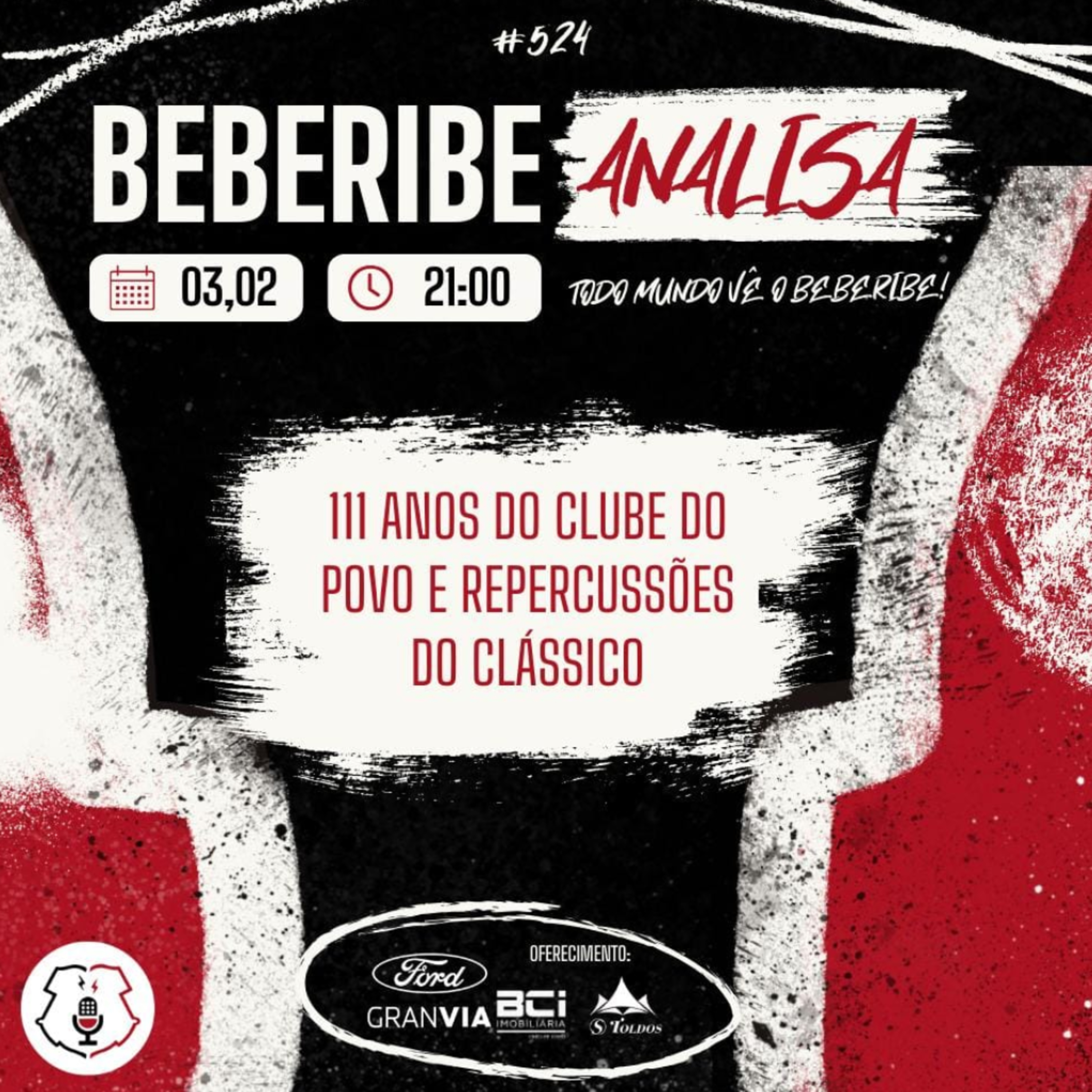 #524 - BEBERIBE ANALISA - 111 ANOS DO CLUBE DO POVO E REPERCUSSÕES SOBRE O CLÁSSICO DAS MULTIDÕES. episode artwork