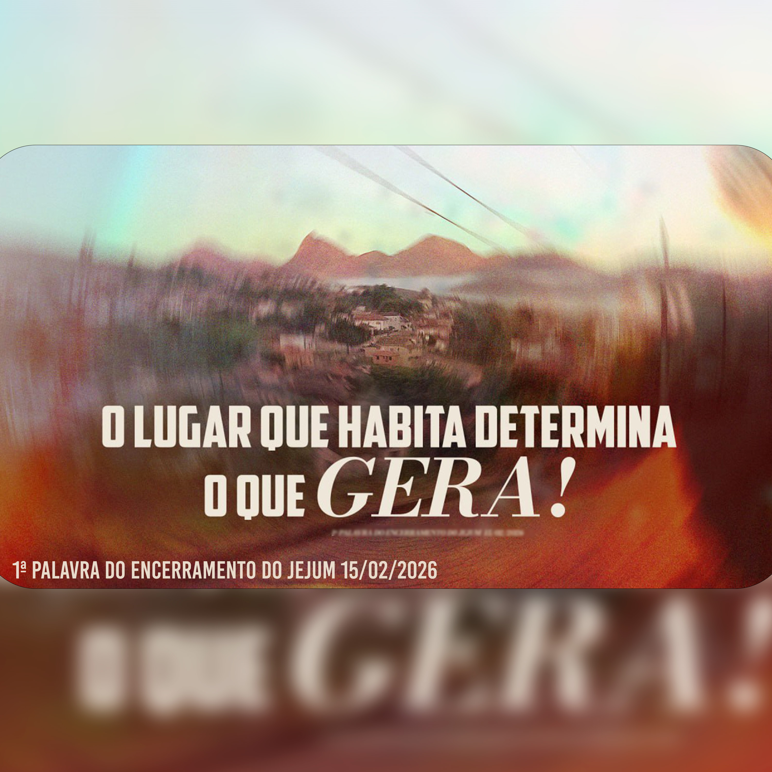 O lugar que habita determina o que gera! | 1ª Palavra do Encerramento do Jejum 15/02/2026 episode artwork