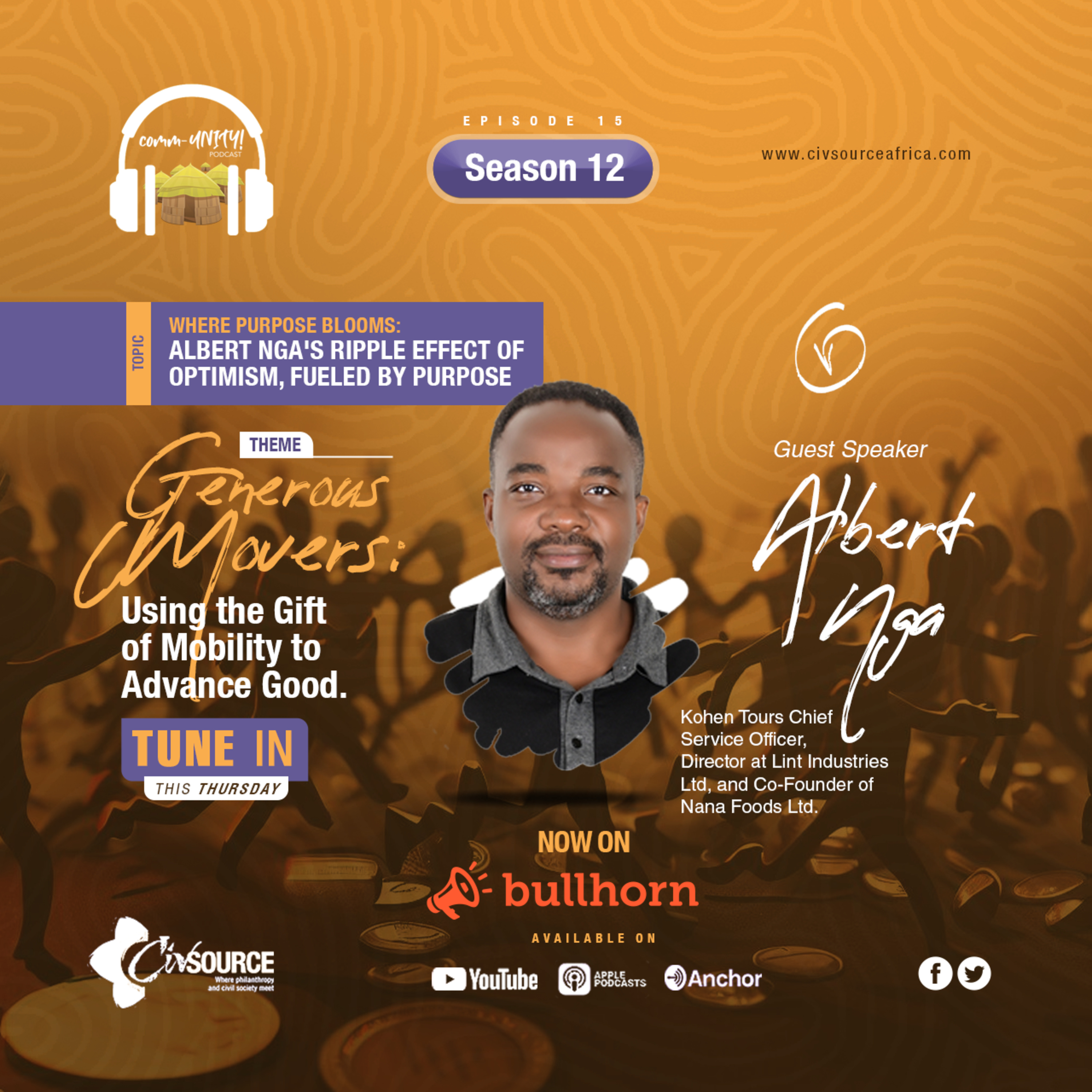 Comm-UNITY! | Season 12 | Episode 15 | Where Purpose Blooms: Albert Nga's Ripple Effect of Optimism, Fueled by Purpose episode artwork