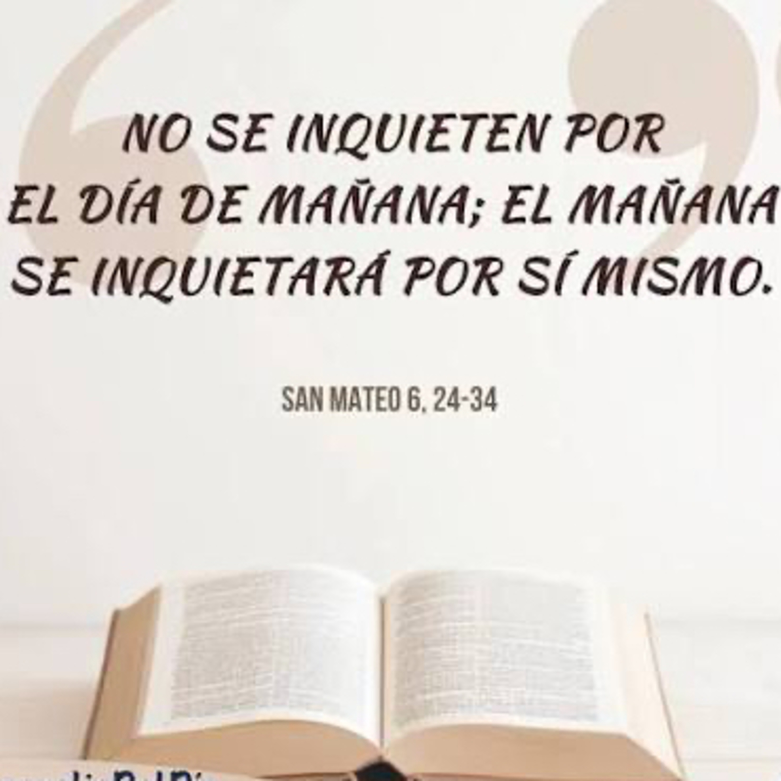 Evangelio del Sábado 20 de Junio. Mateo 6,24-34.