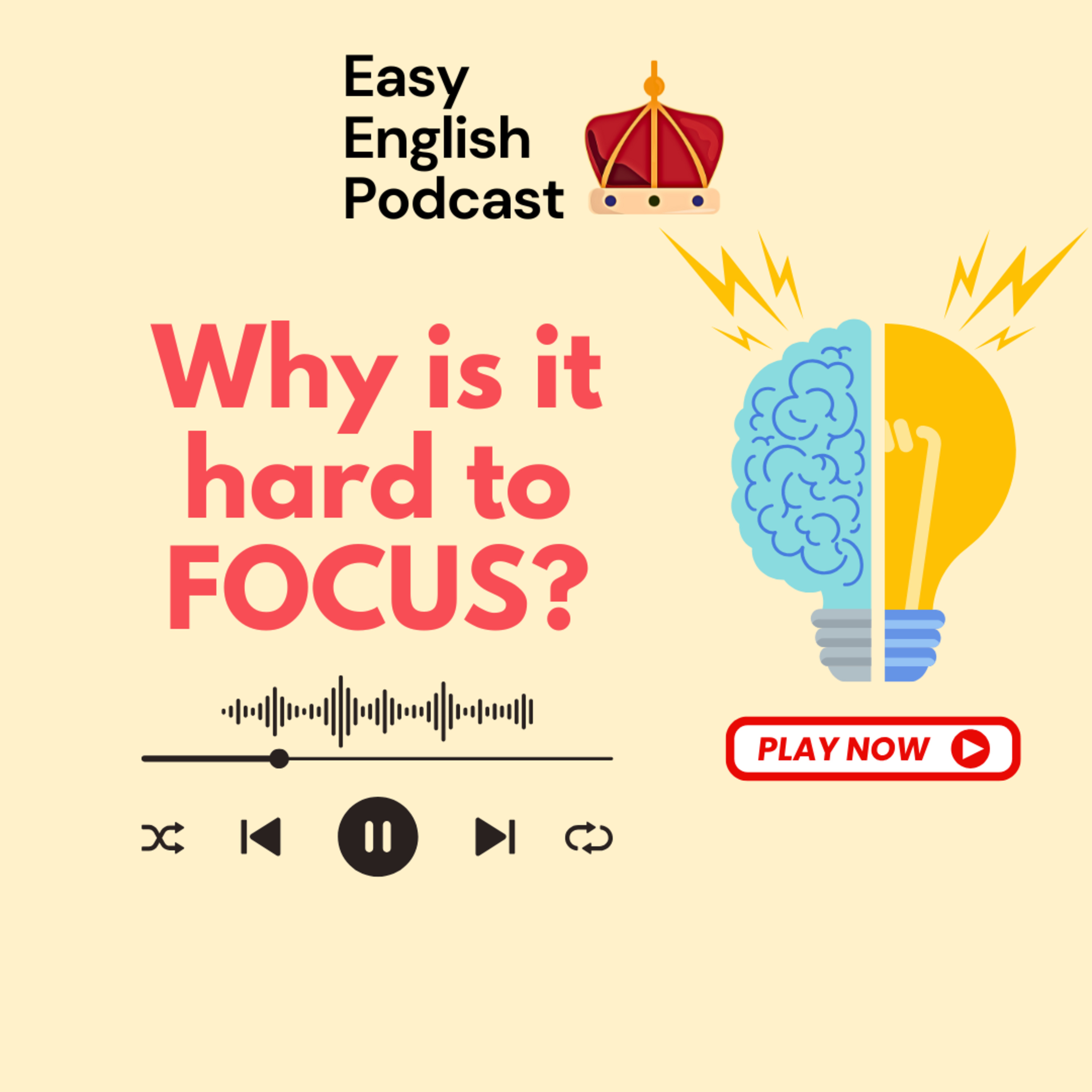 Why Is It So Hard to Focus? Tips to Stay Concentrated | Easy English Podcast episode artwork