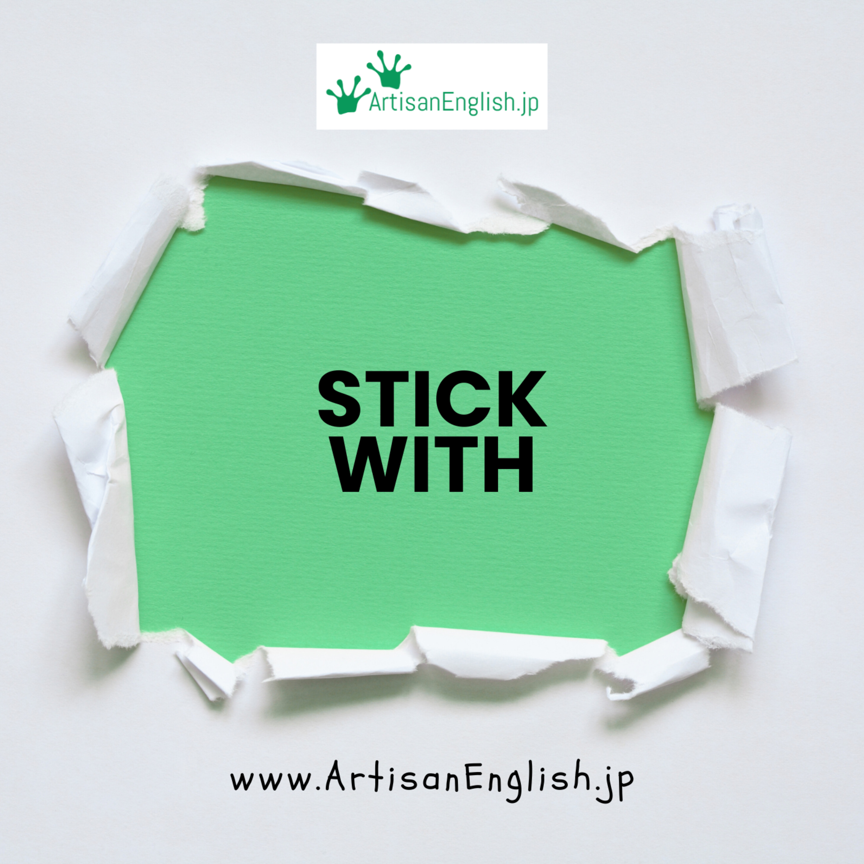 Stick with - ESL Phrasal Verb episode artwork
