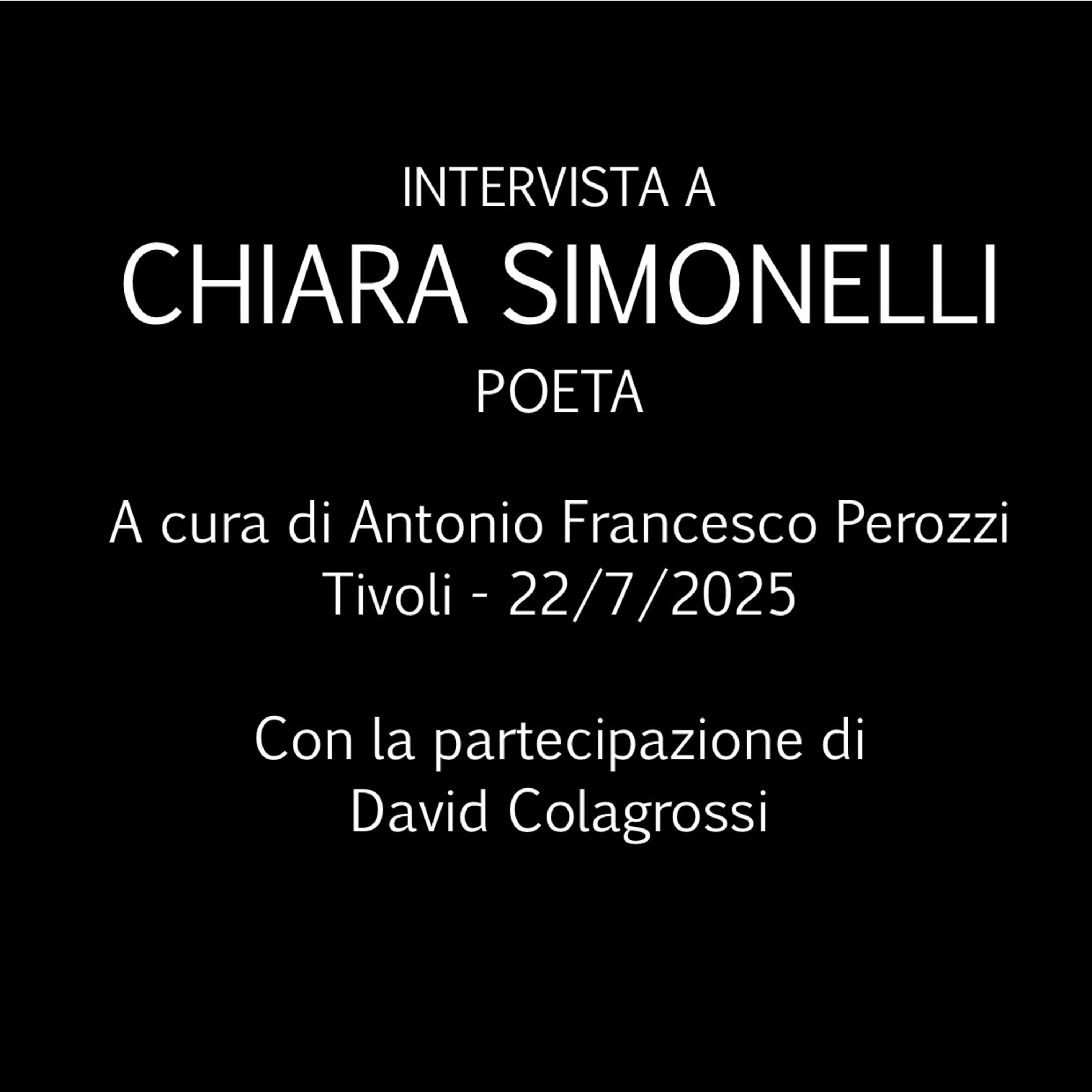 Episodio 28 - Chiara Simonelli: poesia dello stato nascente episode artwork