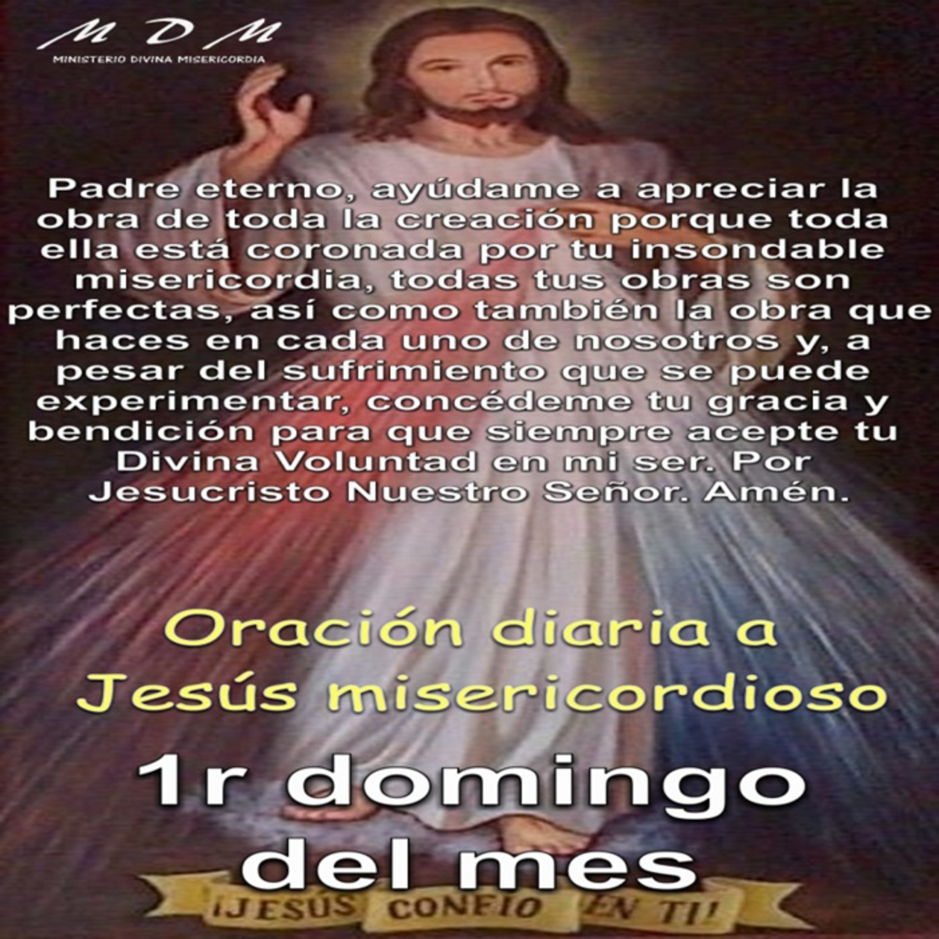 1r domingo del mes. Oración diaria a Jesús misericordioso. MDMI. episode artwork