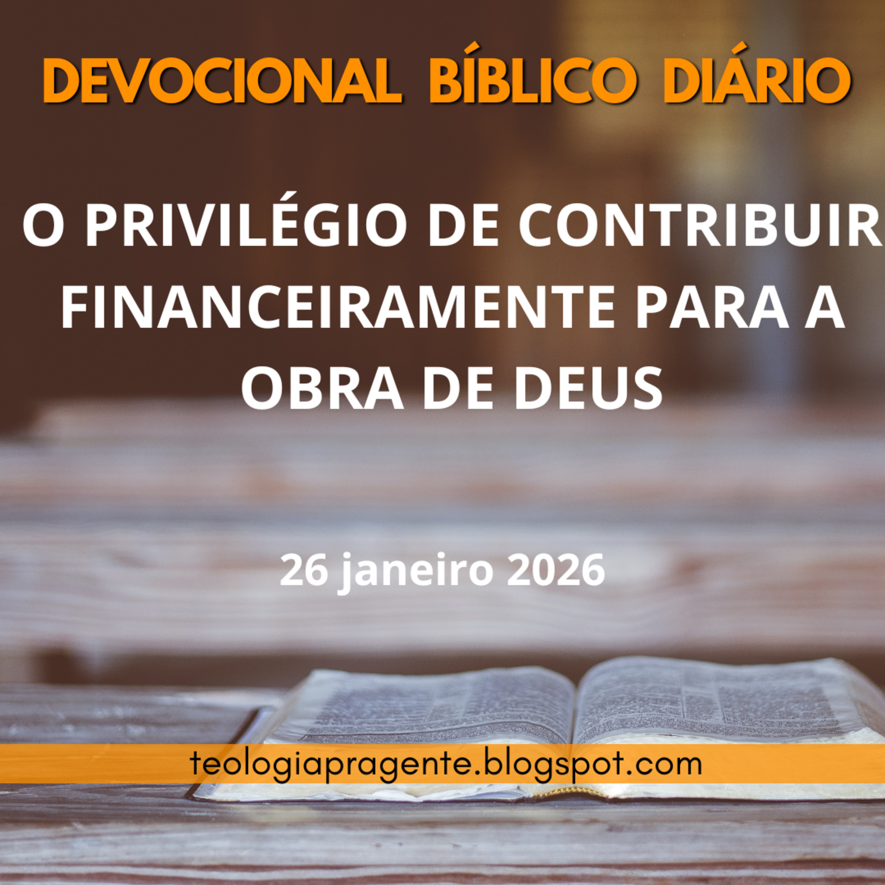 O PRIVILÉGIO DE CONTRIBUIR FINANCEIRAMENTE PARA A OBRA DE DEUS episode artwork