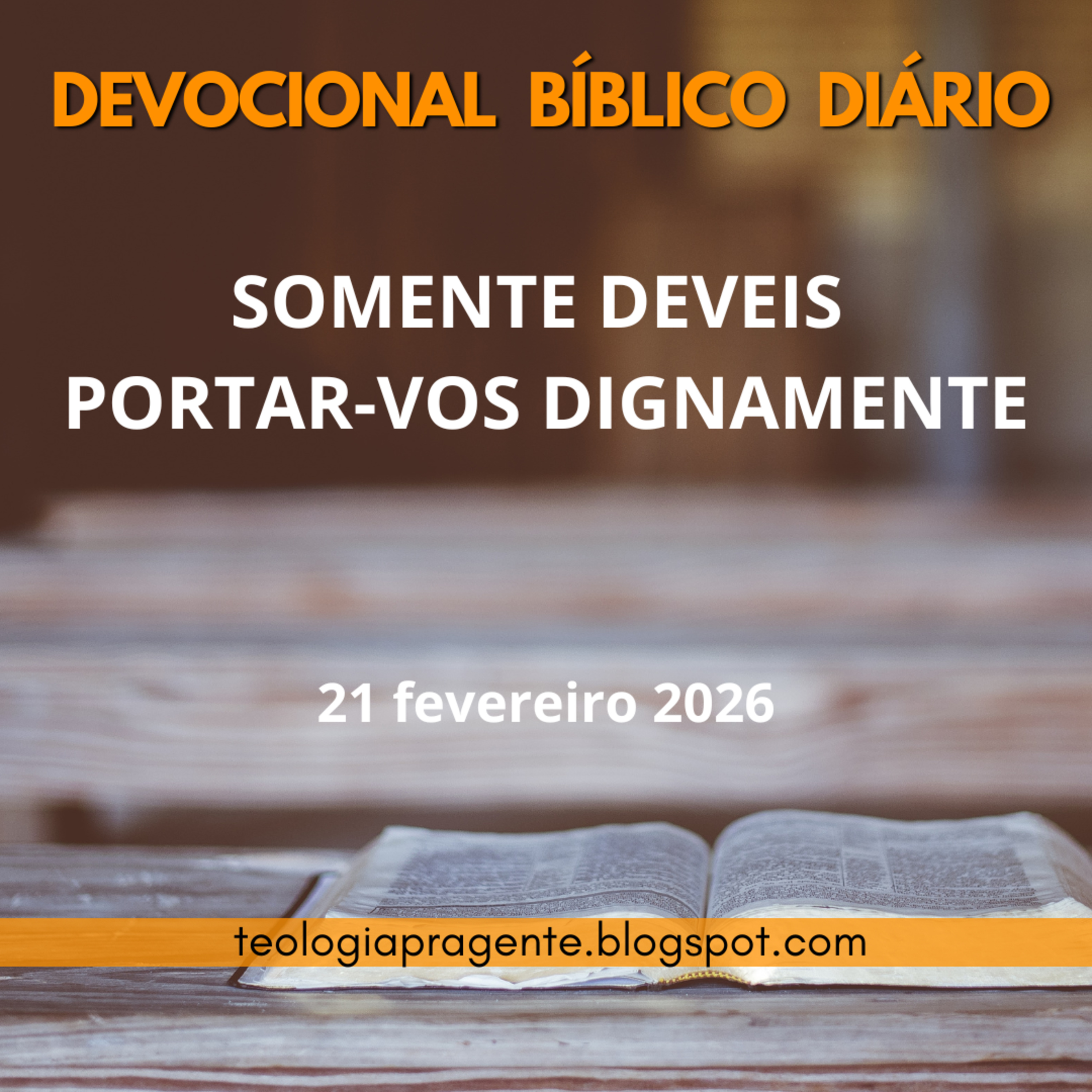 SOMENTE DEVEIS PORTAR-VOS DIGNAMENTE episode artwork