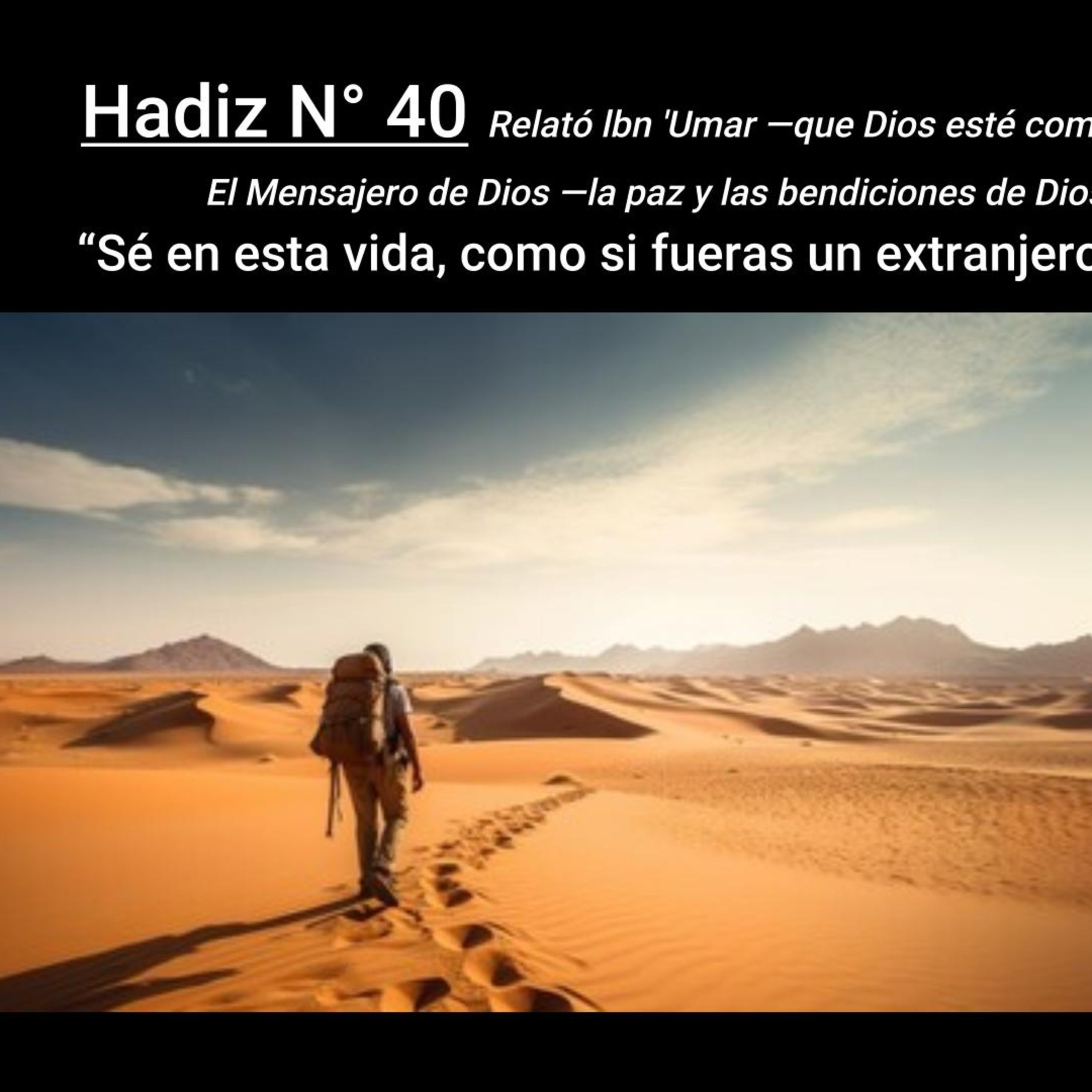 "VIVAN EN ESTE MUNDO COMO.." [40º Hadiz Colección Al-Nawawi]