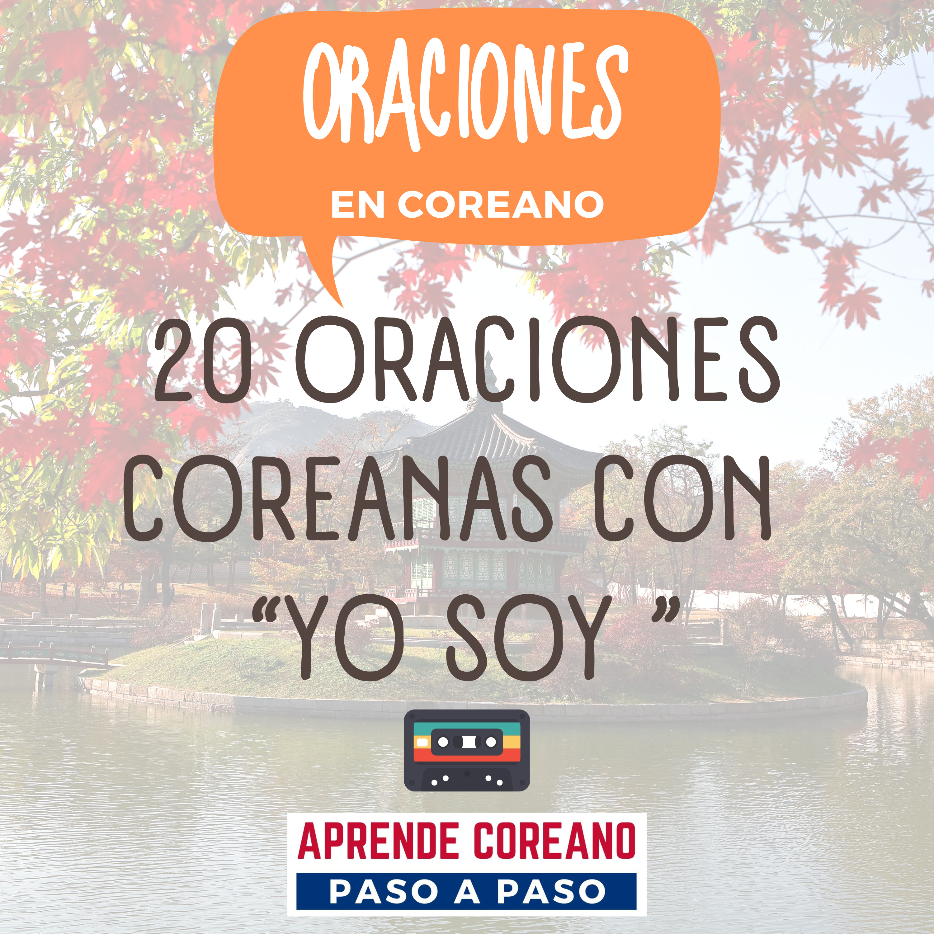 20 oraciones coreanas con “YO SOY ”