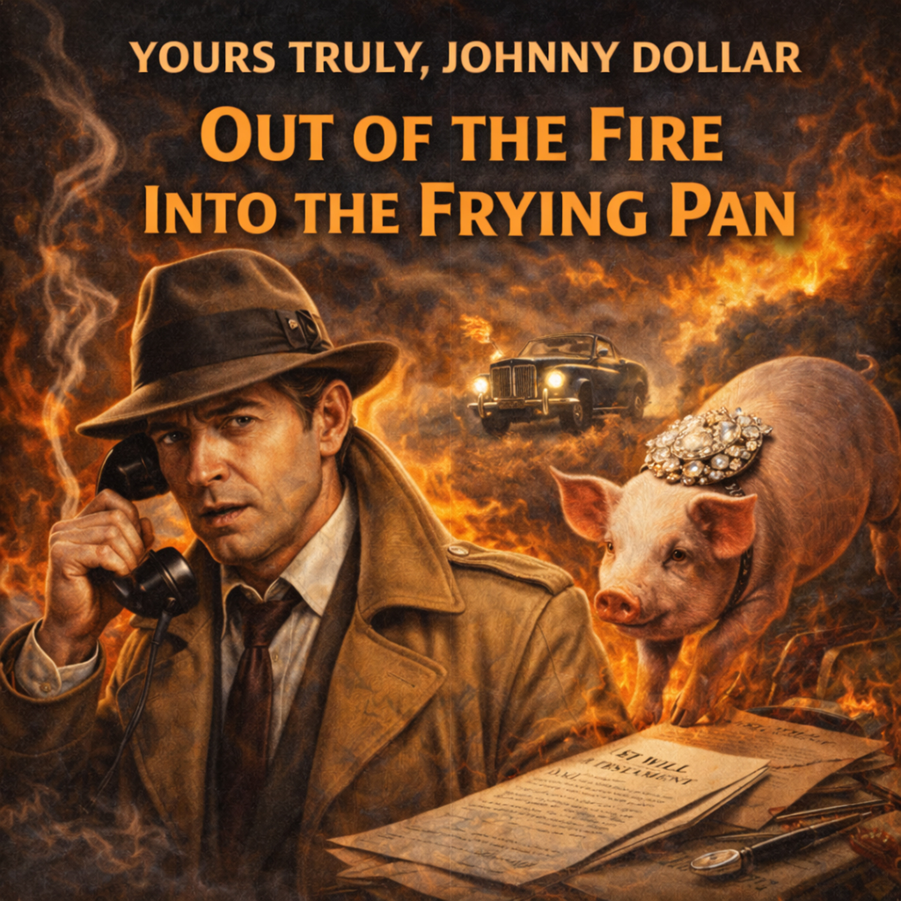 Yours Truly, Johnny Dollar: Out of the Fire into the Frying Pan (08-21-1949) episode artwork