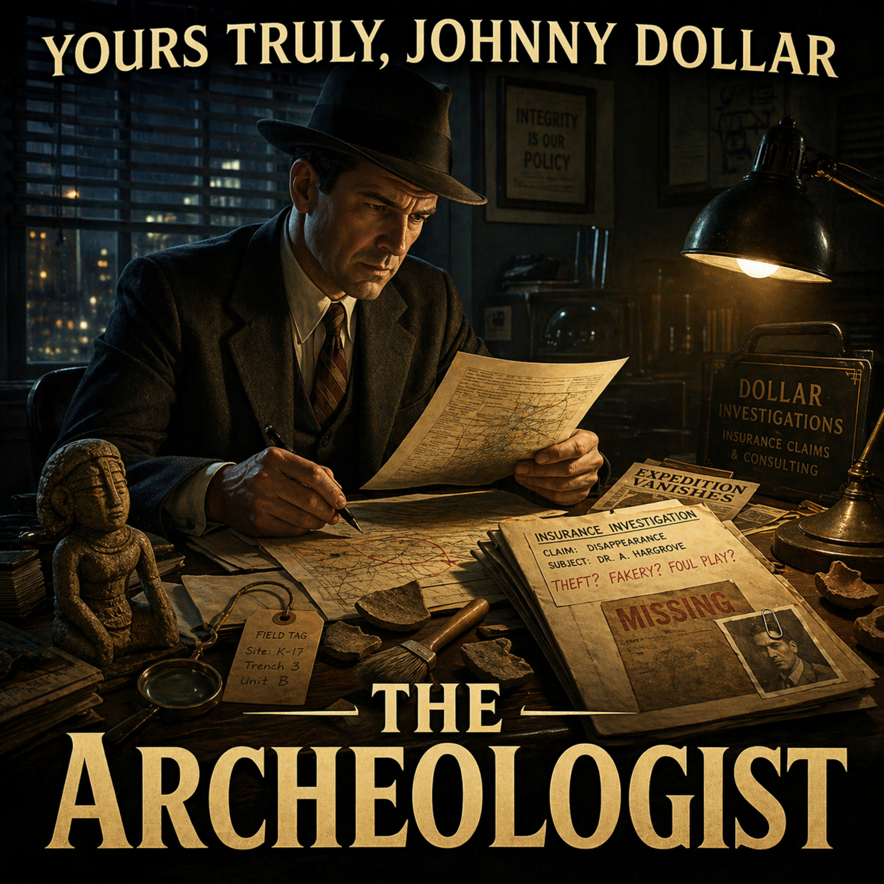 Yours Truly, Johnny Dollar: The Archeologist (02-24-1950) episode artwork