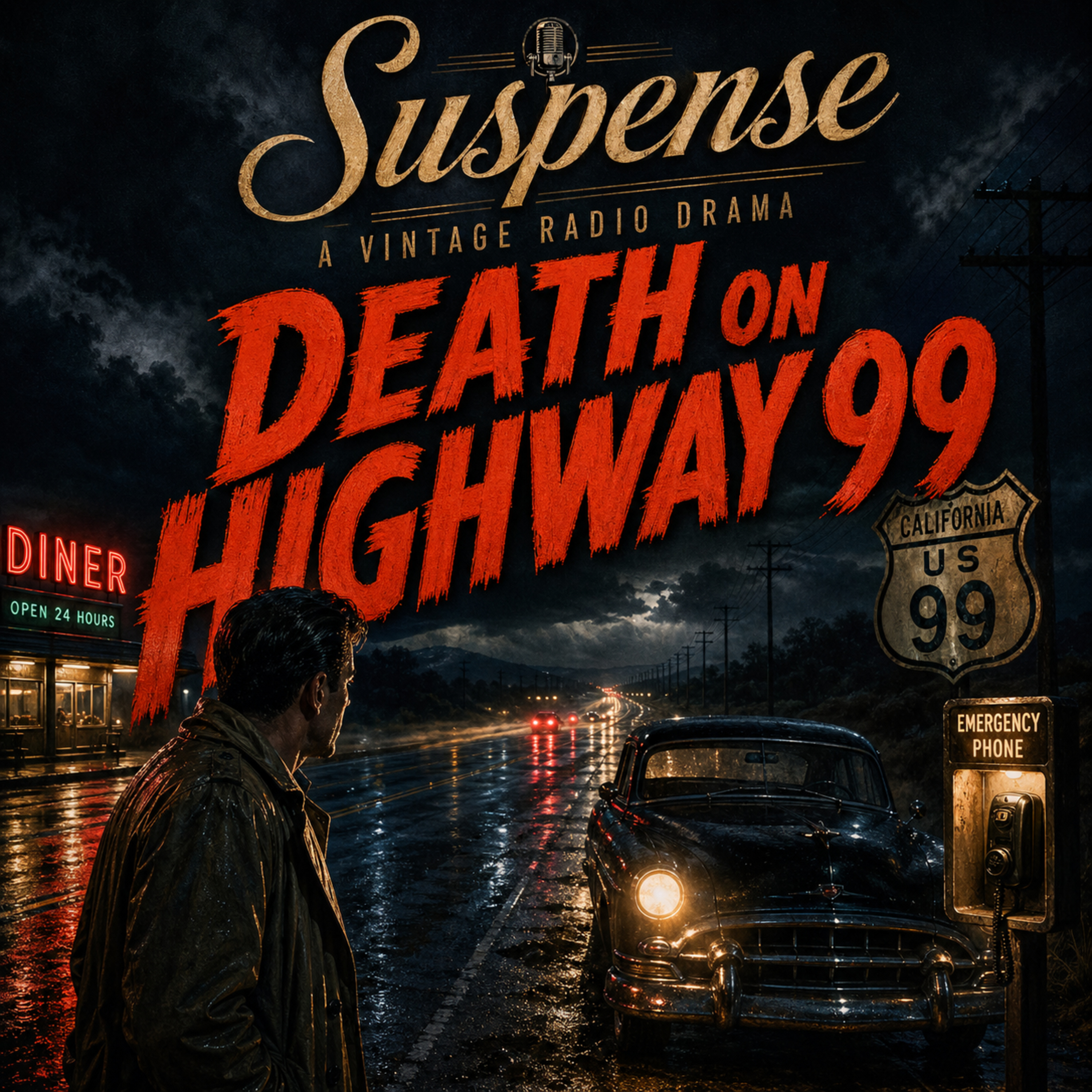 Suspense: Death on Highway 99 (George Murphy, Cathy Lewis) (10-04-1945) episode artwork