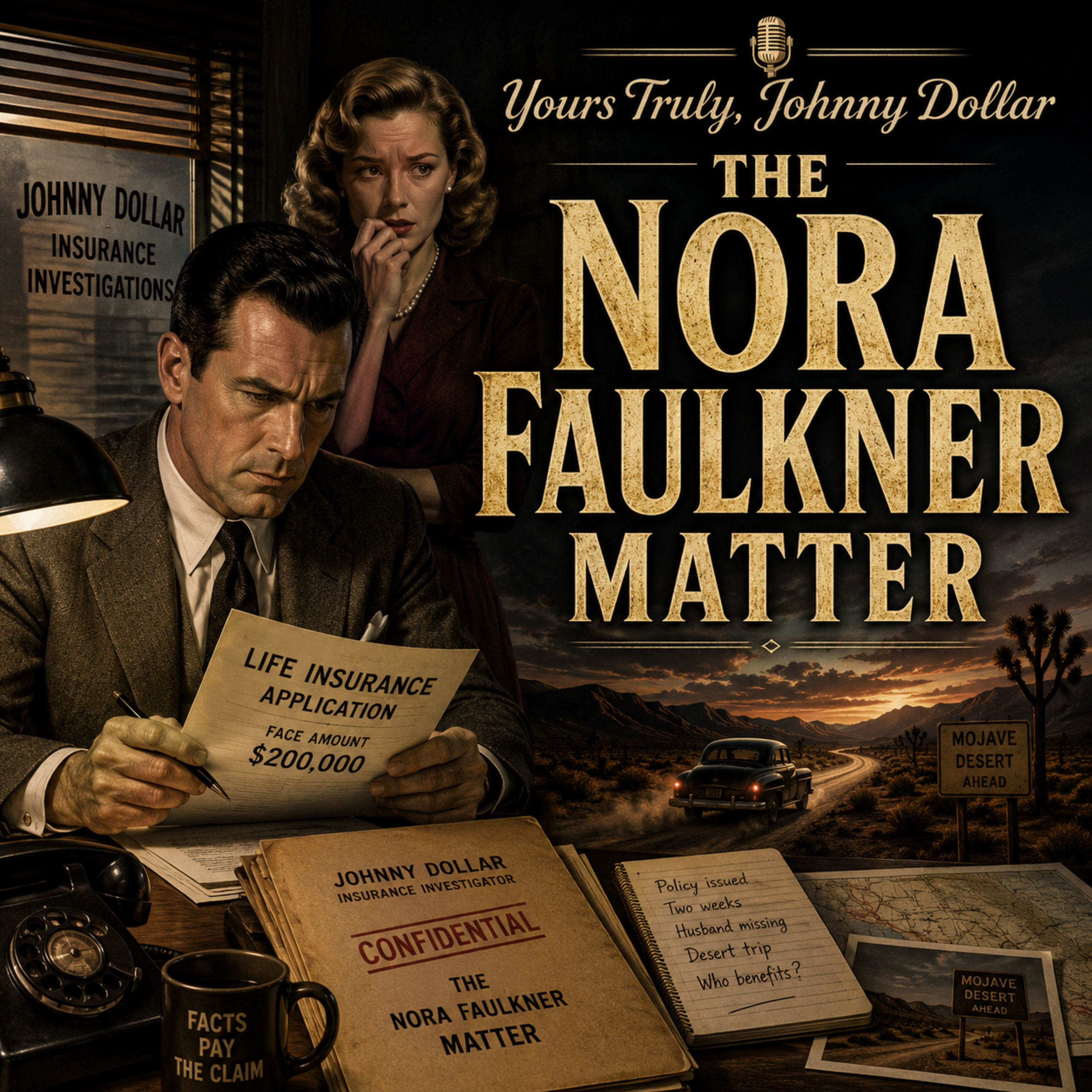 Yours Truly, Johnny Dollar: The Nora Faulkner Matter (11-18-1950) episode artwork